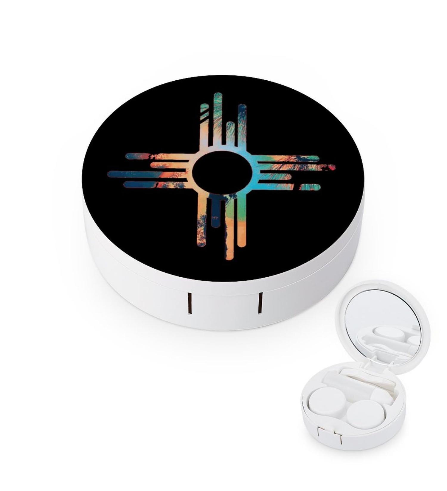 Travel Portable Cross Symbol Contact Lens Case with Mirror International Shipping Available - Buy Online on GoSupps.com