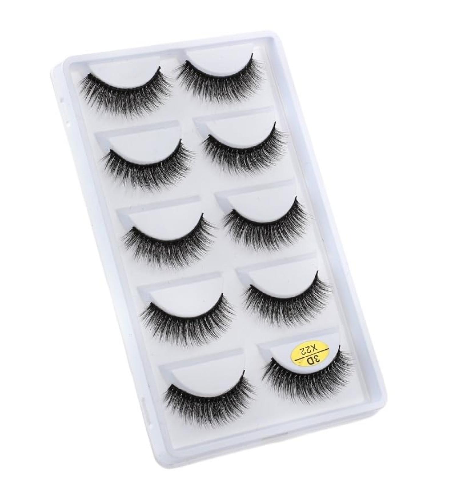 UAMOU Mink Eyelashes 10/50/100 Boxes Fluffy 3D Mink Lashes Makeup Natural Long Volume False Eyelashes Bulk Faux Cils Custom Cheerfully (Color : 5 Pairs X22 Size : 10 Boxes) - Buy Online on GoSupps.com