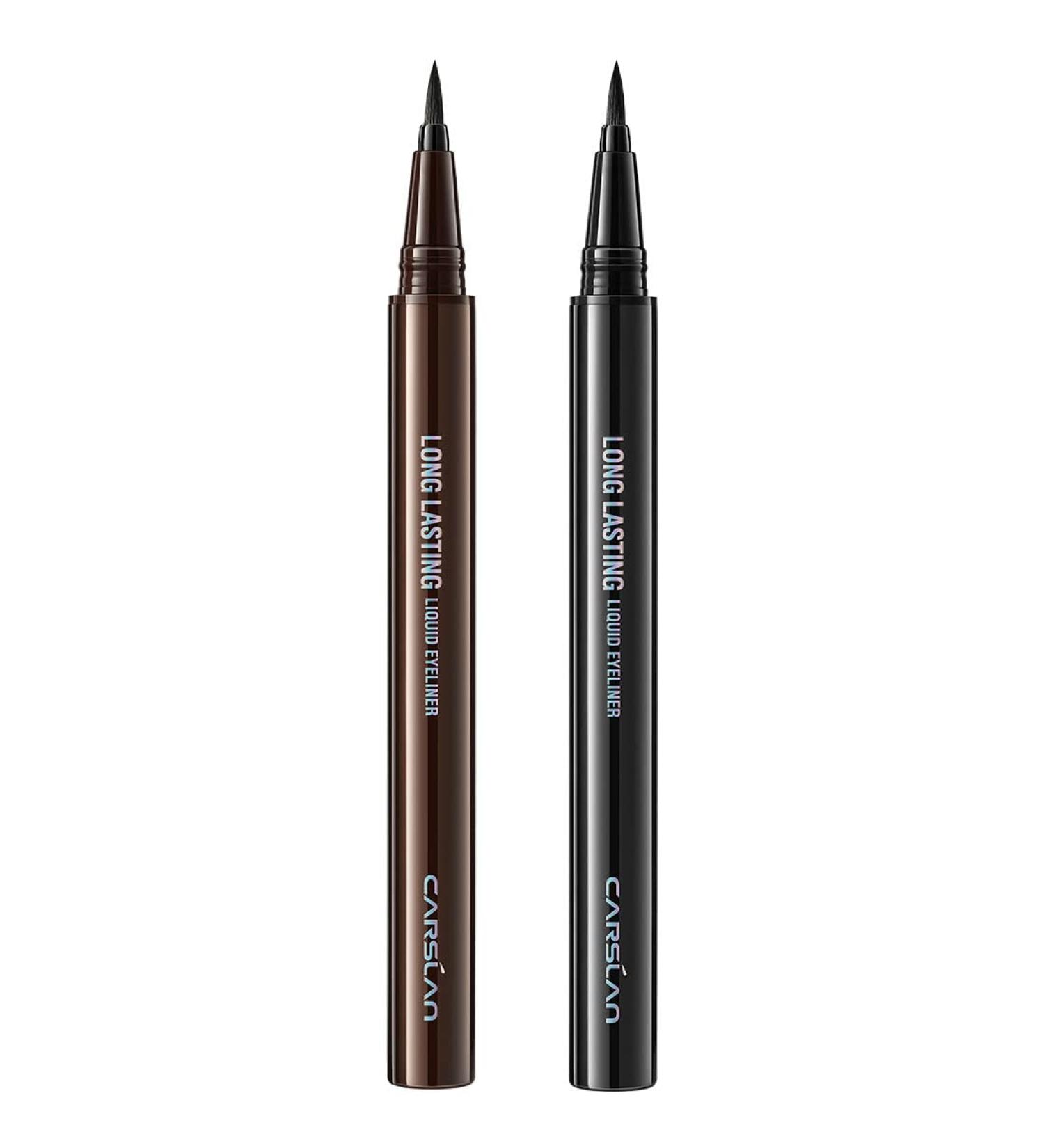 CARSLAN Liquid Eyeliner Waterproof Smudge Proof 12H Long Lasting Eye Liner Pencil Set - Very Black & Brown (2 Count) - Buy Online on GoSupps.com