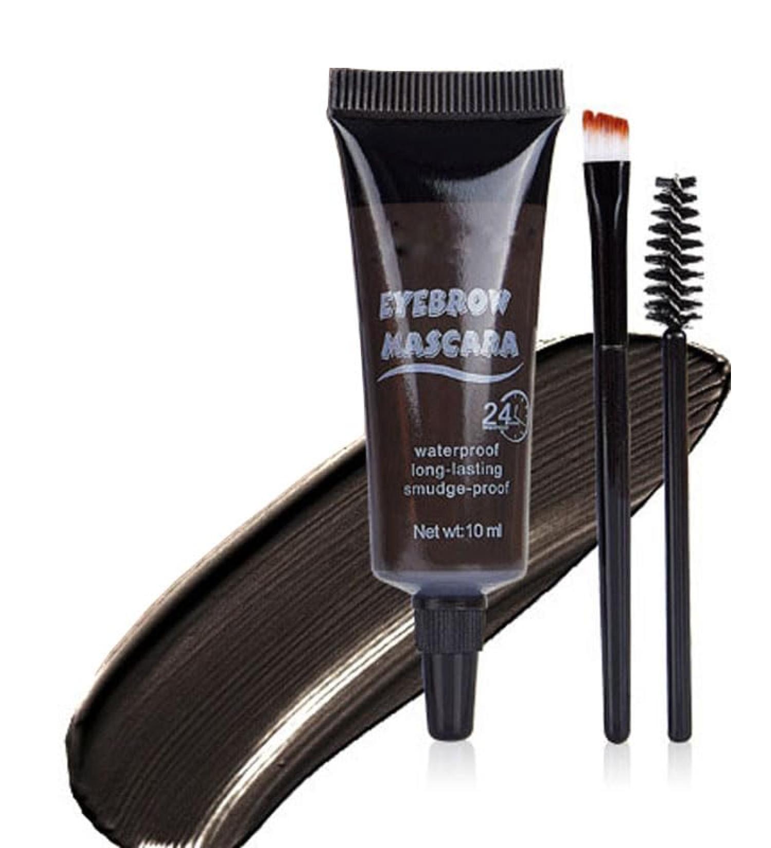 Eyebrow Tint Mascara Tinted Thick Eyebrow Mascara with 2 Brushes Waterproof Transfer Resistant Eyebrow Tinting Kit No Additives (black) - Buy Online on GoSupps.com