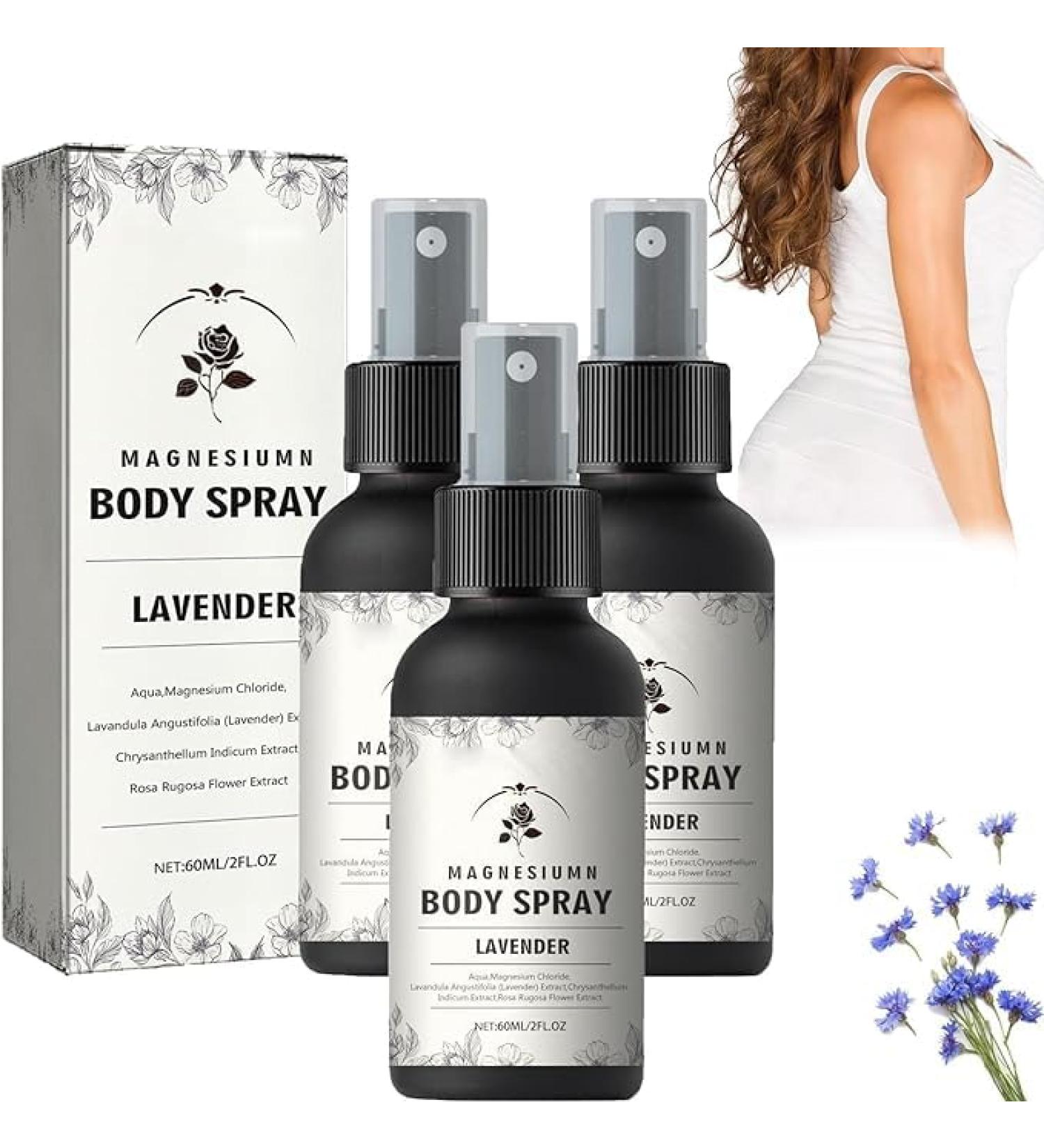 2024 New 1/2/3Pcs Magnesium Spray Lavender - Magnesium Spray for Sleep and Anxiety | Magnesium Body Spray | Magnesium Oil Body Spray | Pure Magnesium Chloride Body Spray - 60ML/2FL.OZ (3pcs Magnesium Spray) - Buy Online on GoSupps.com