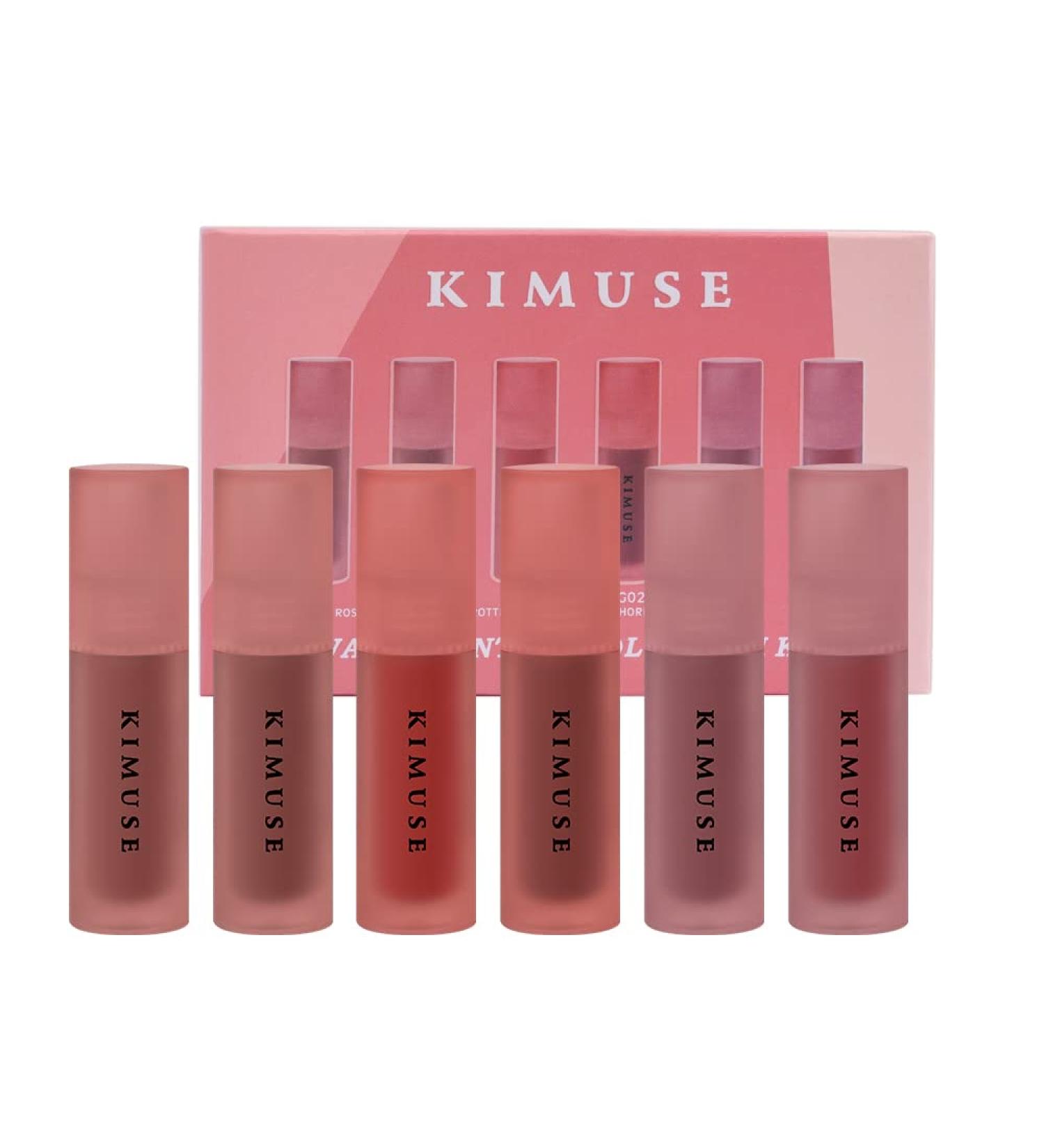 KIMUSE Water Gel Lip Tint Set - 6 Colors | Long Lasting & Hydrating Lip Stains | Lightweight Glossy Lip Makeup - Buy Online on GoSupps.com