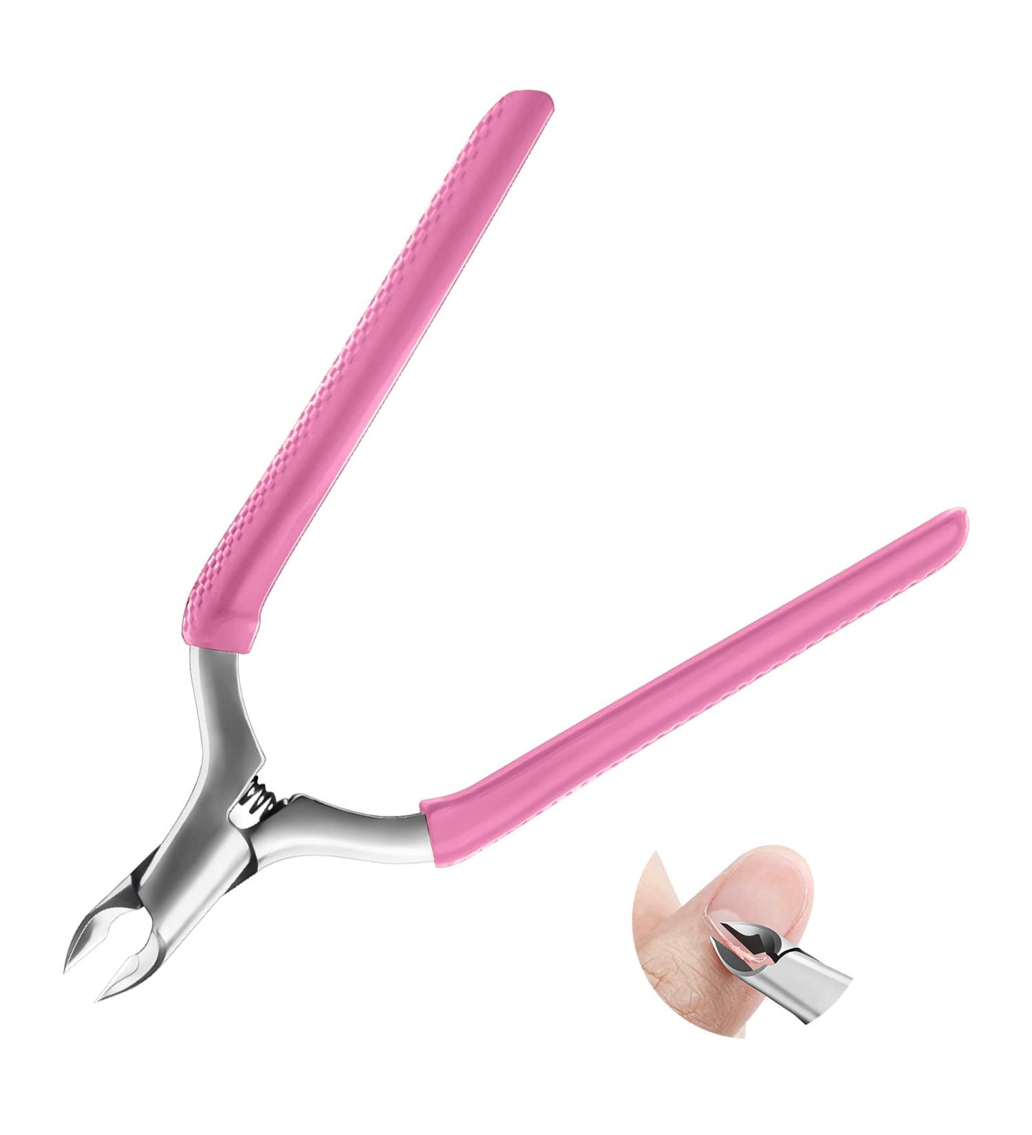 CGBE Professional Nail Skin Pliers - Stainless Steel Cuticle Remover with Non-Slip Handle | Precise Nail & Toenail Care Tool - Hellrosa - Buy Online on GoSupps.com