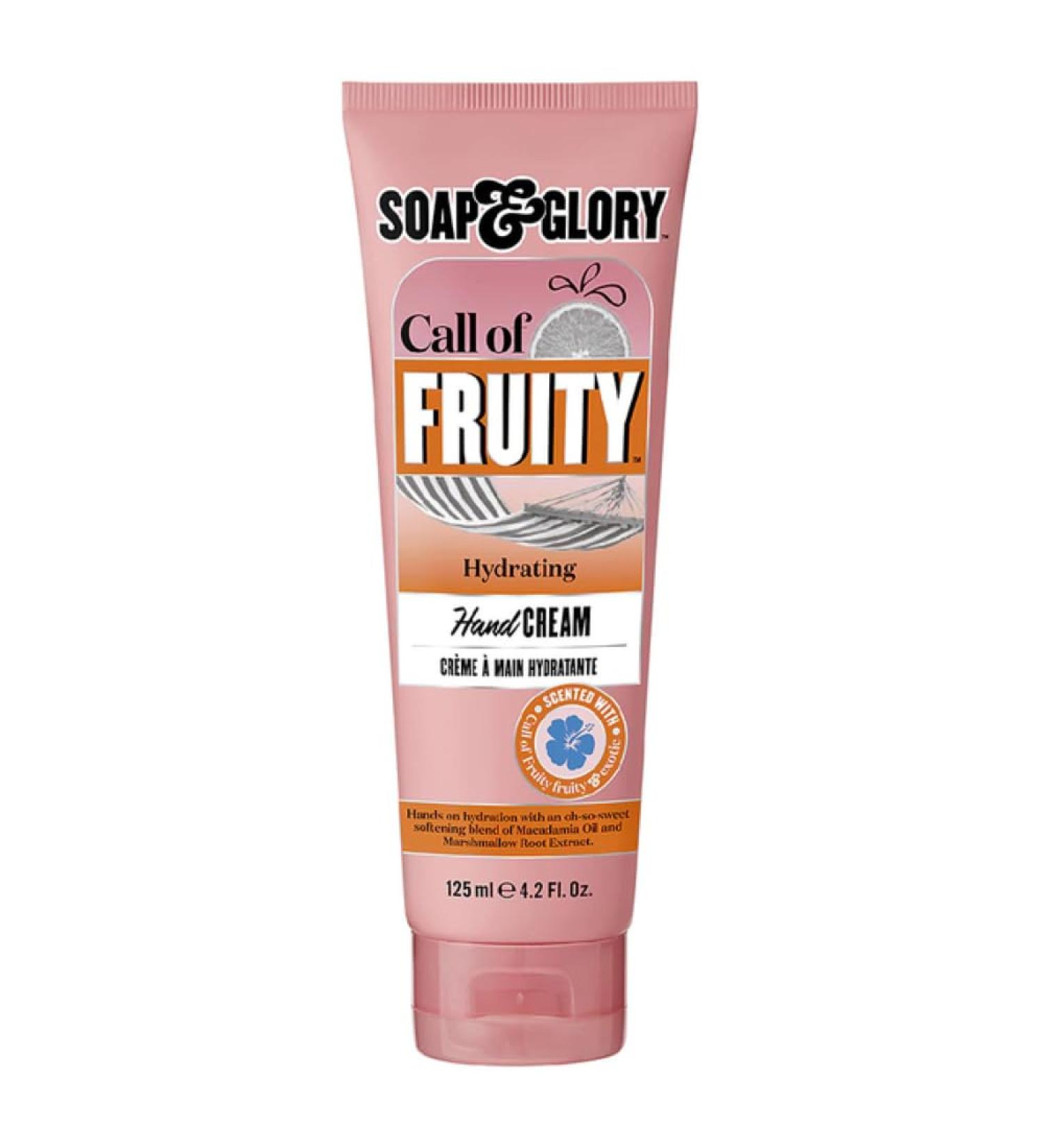 Soap & Glory Hand Food Cream - Hydrating Marshmallow & Vitamin E Moisturizer for Dry Hands - Tropical Fruit & Hibiscus Scent - 125ml - Buy Online on GoSupps.com