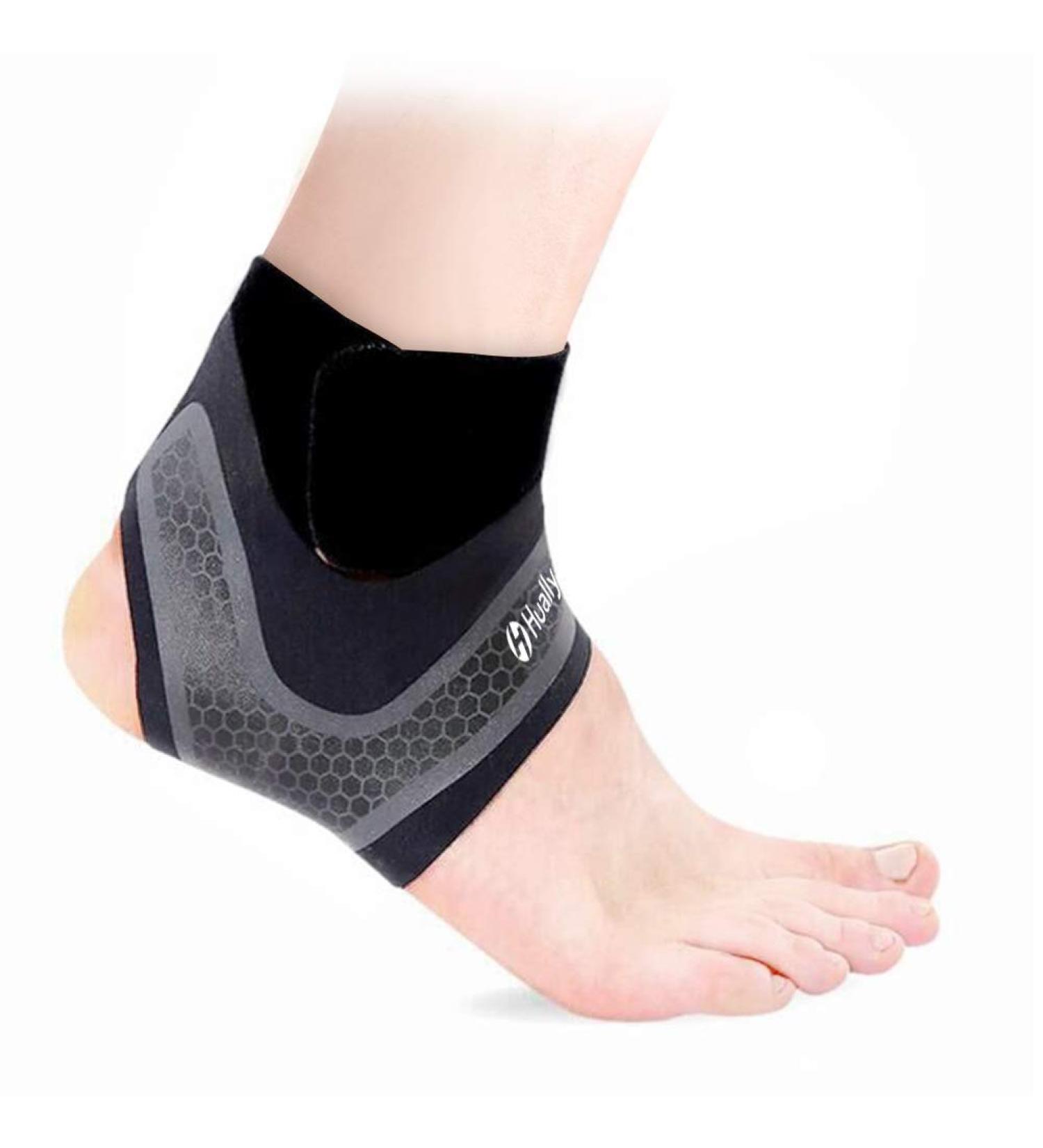 Hually One Pair Adjustable Ankle Support Ankle Support Breathable Open Heel Adjustable Size Ankle Brace for Men Women Foot Pr - Buy Online on GoSupps.com