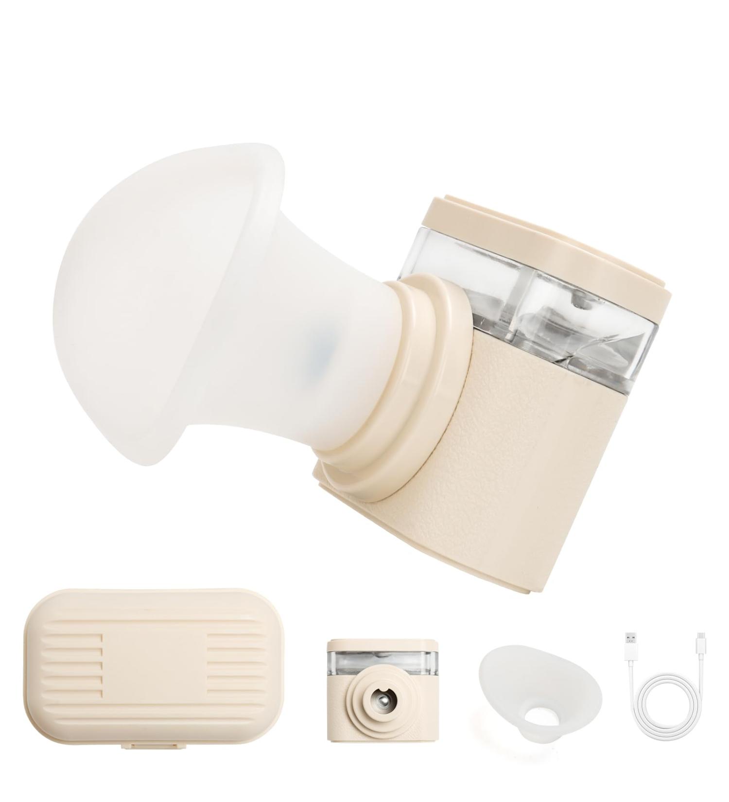 JEPIU Portable Heated Eye Steamer for Dry Eyes - 3 Heat Settings Warm Moist Heat Therapy to Restore Natural Tears Dry Eye Relief Sprayer (Beige) - Buy Online on GoSupps.com