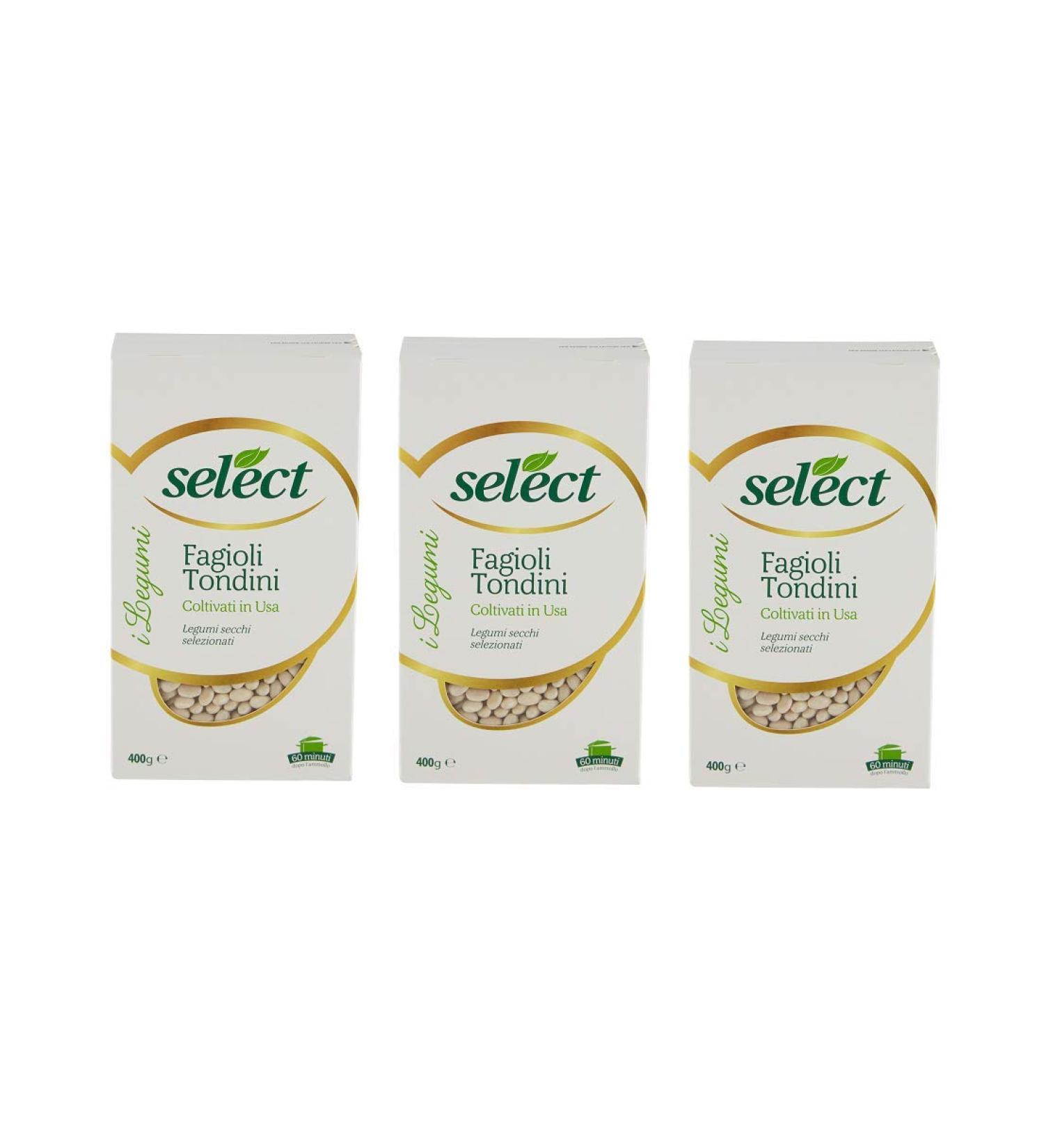 Select Select Legumi Fagioli Tondini Pack of 3 Dried Legumes 400g