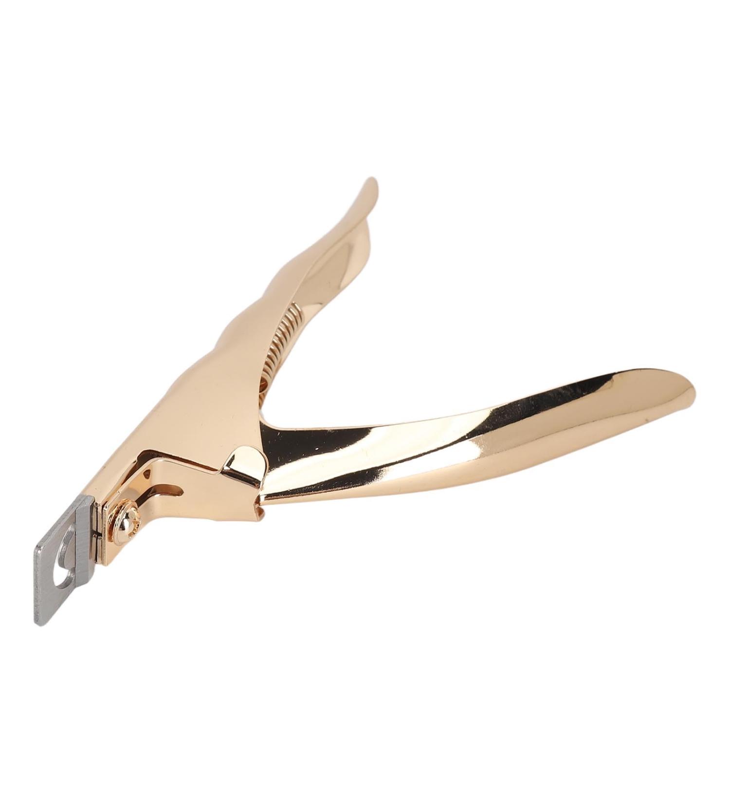 Nail Tip Clipper Portable Nail Tip Cutter U Shape Wide Application for Salon (Gold) - Buy Online on GoSupps.com