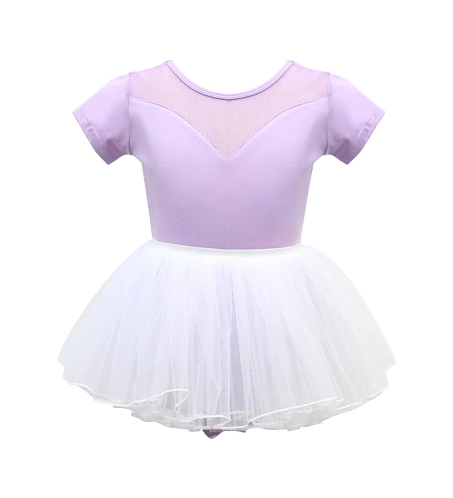 Girls Gymnastics Leotard Set with Tutu Skirt - 12-13 Years, Purple - Buy Online on GoSupps.com