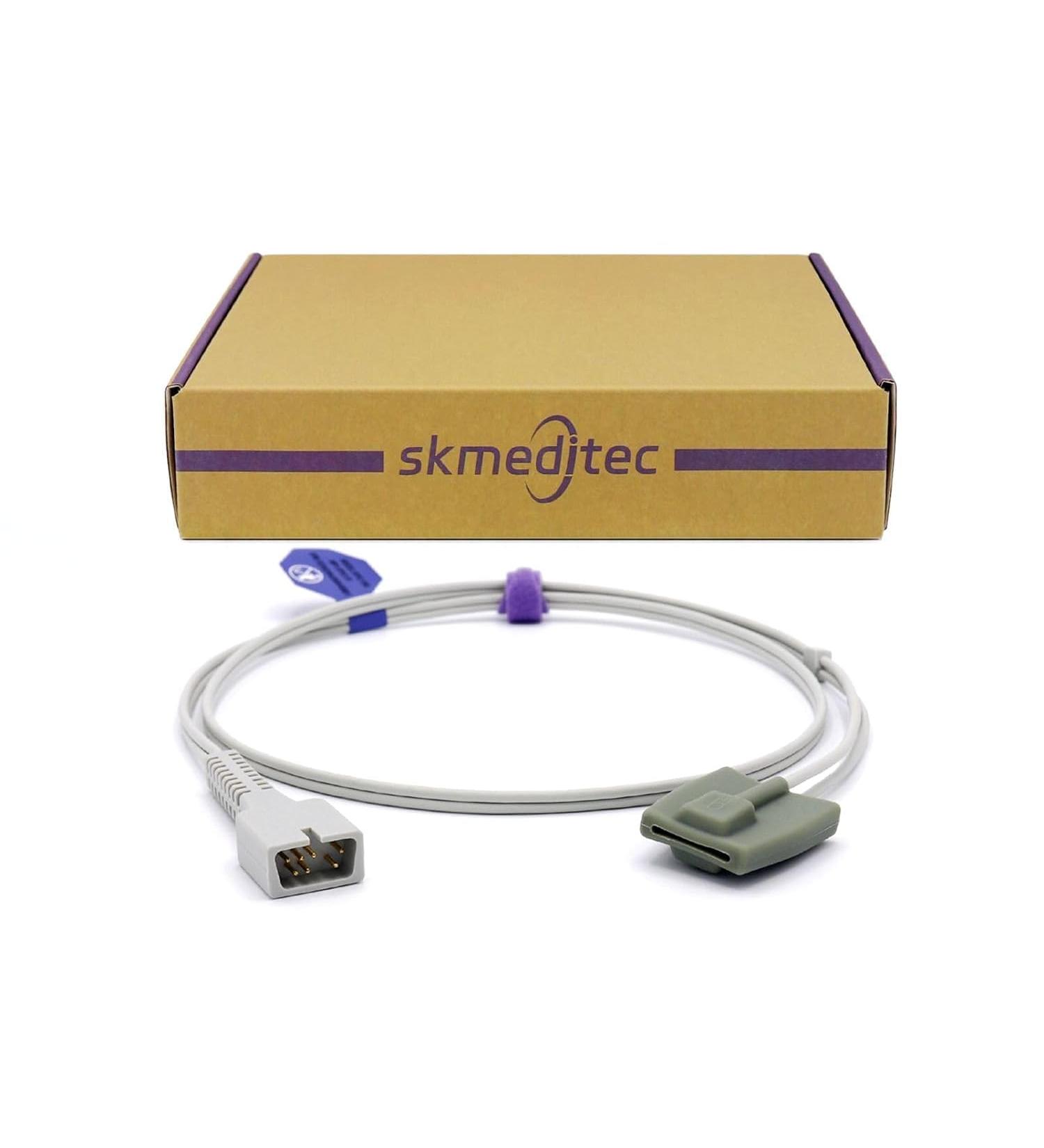 SkMeditec Spo2 Sensor | 3.2ft Compatible with NellCor Monitor | Oxismart Module | Small Reusable Probe with 7-Pin Connection - Childfingersoft - Buy Online on GoSupps.com