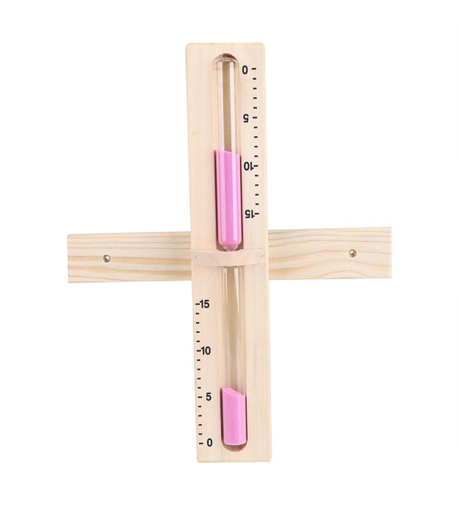 15 Minute Sauna Hourglass & Accessories Set - Wooden Wall Clock with Rotating Hourglass & Pink Sand | Perfect for Home Sauna | International Shipping Available - Buy Online on GoSupps.com