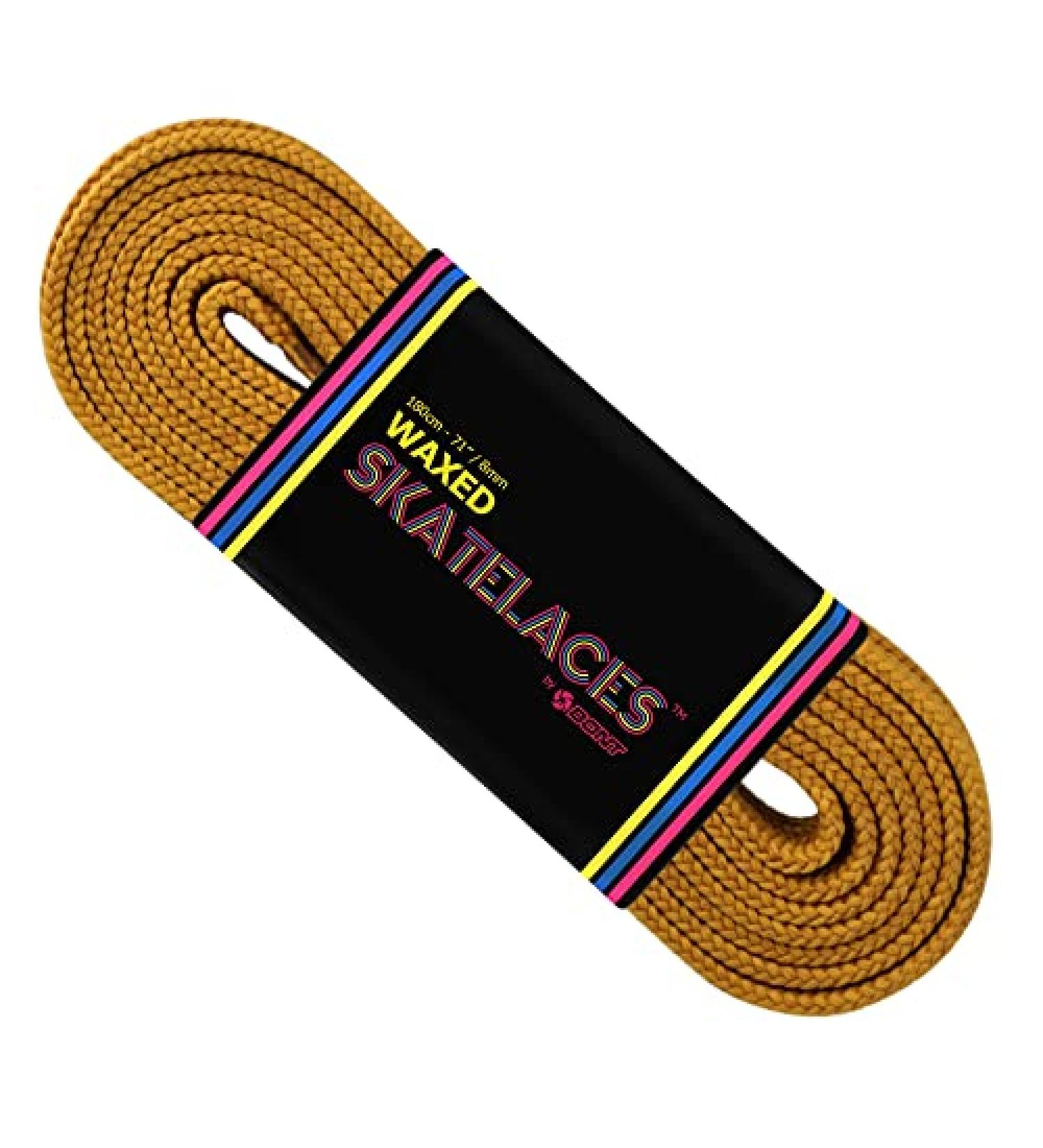 Bont Skates Waxed Laces - Gold 8mm Wide - 79 inch (200cm) - Durable Performance Laces - Buy Online on GoSupps.com