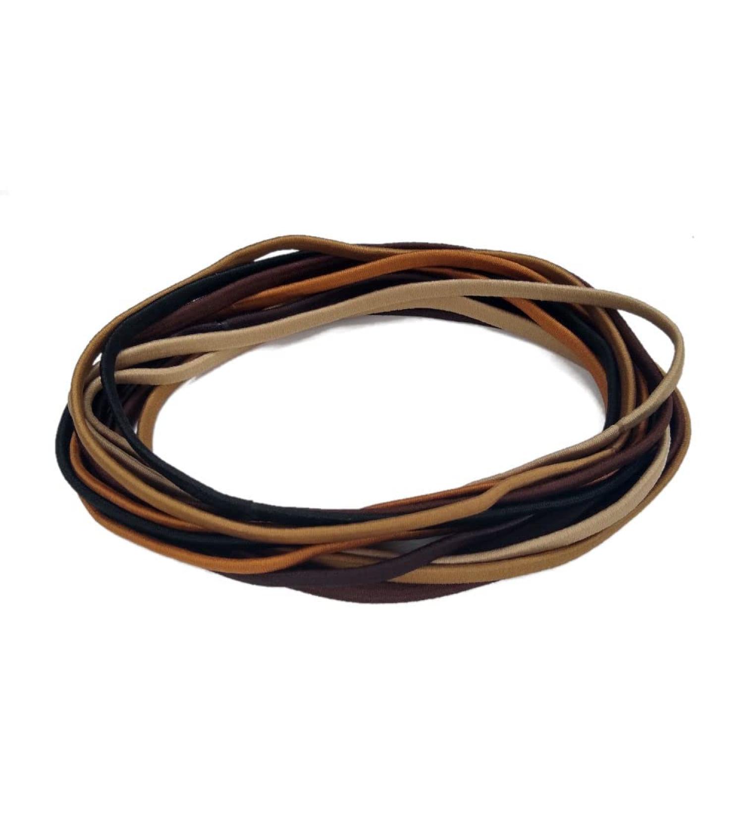 12 Extra Large Hair Ties for Dreadlocks and Thick Hair Long and Oversized (Brown Assortment)