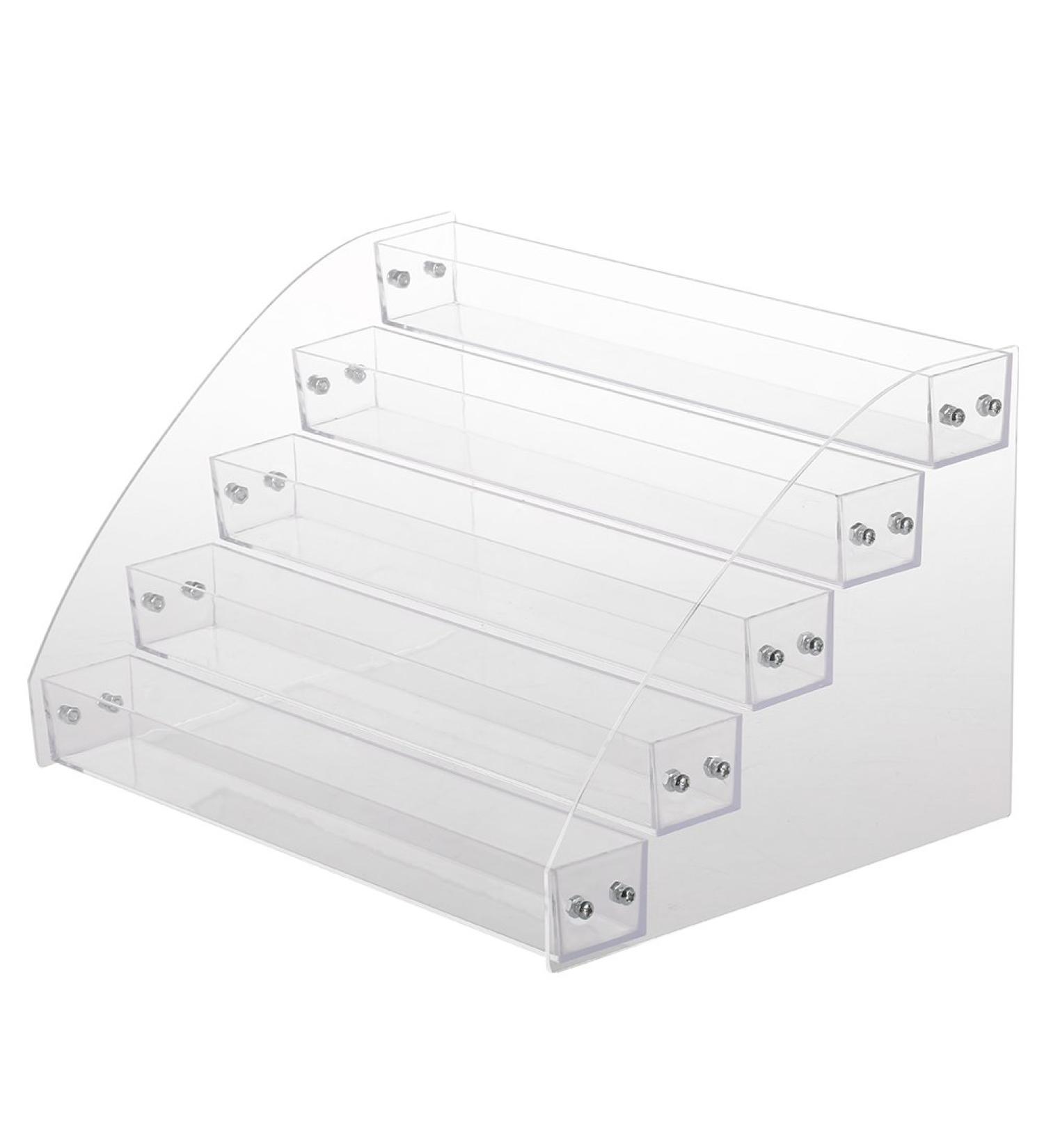 Buy Premium Nail Polish Organizer - 5 Tiers Clear Acrylic Holder for Long-Lasting Display | Perfect Makeup Stand for International Shipping - Buy Online on GoSupps.com