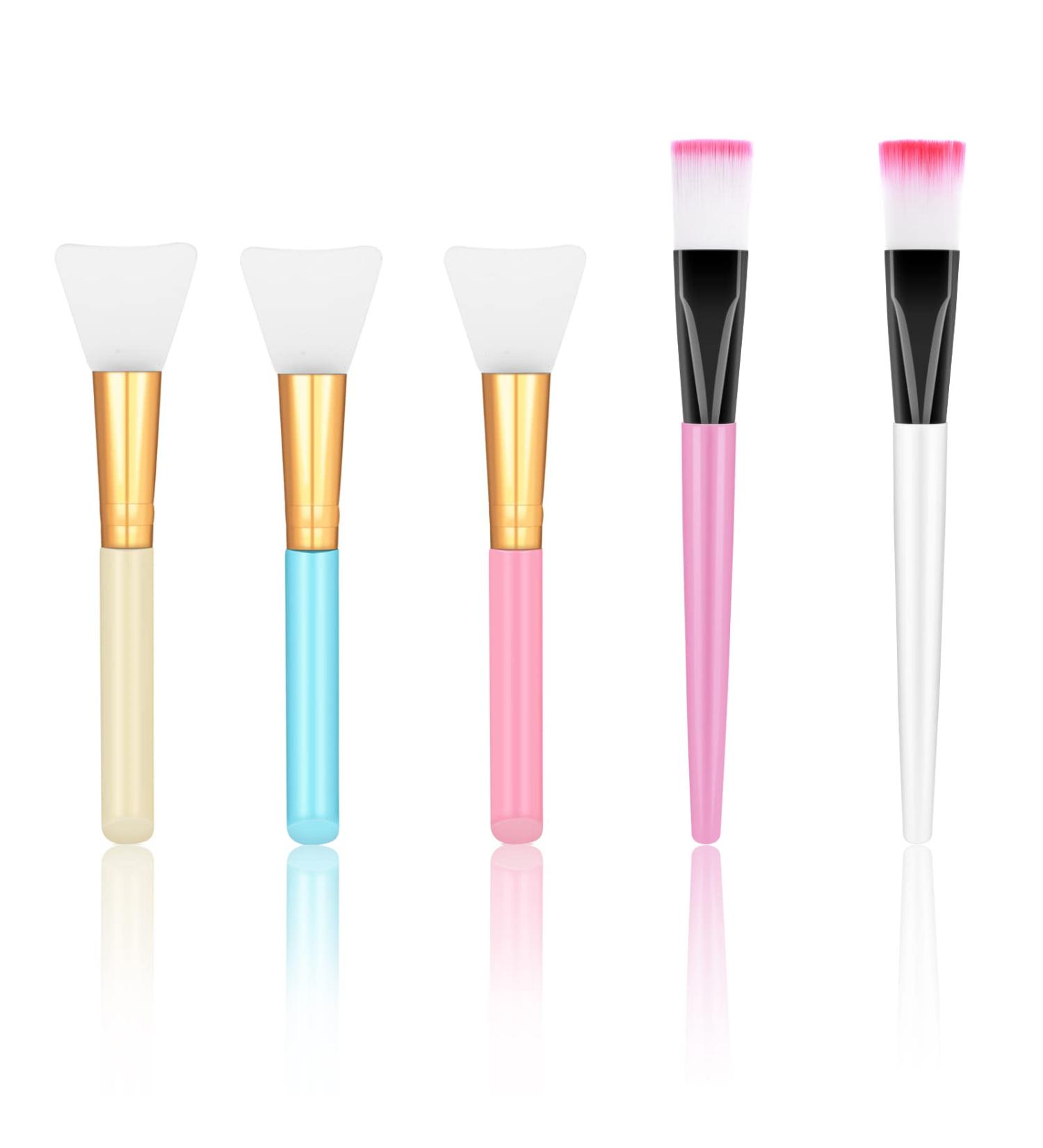 Molain Mask Brush Face Applicator Silicone Skincare Lotion Cream Fan Tools Cosmetic Spatula Brushes Applying Set Makeup Aesthetic Facials Esthetician Body Skin Self Care Products for Girls (5 PCS) - Buy Online on GoSupps.com