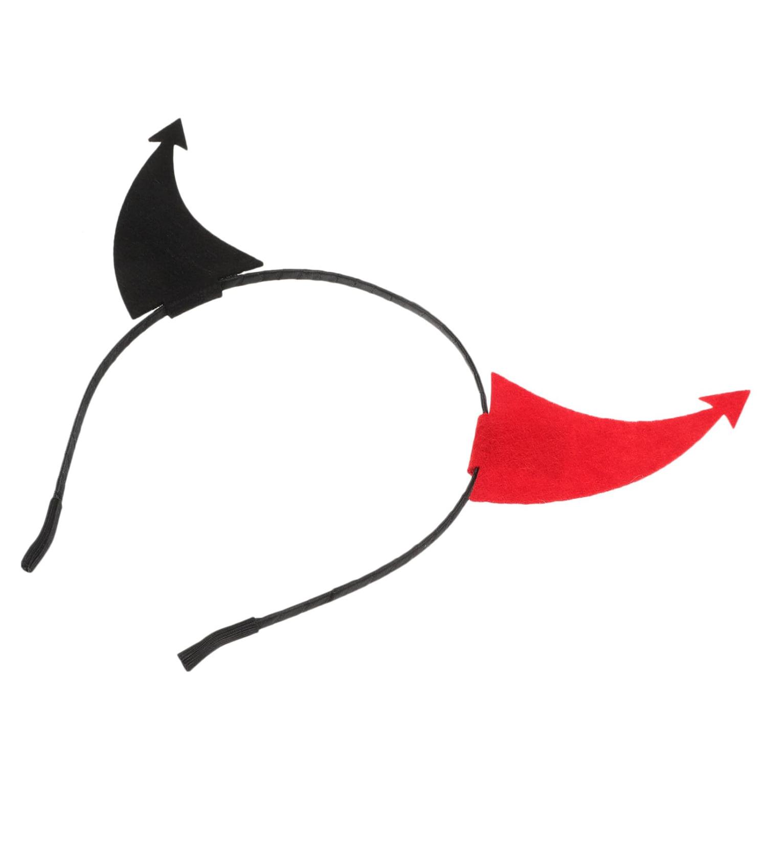OATIPHO Devil Horns Headband Halloween Devil Hairband Animal Horns Hairband Ghost Hair Hoop Devil Costume for Fancy Dress Festival Cosplay Hairband Red Black - Buy Online on GoSupps.com
