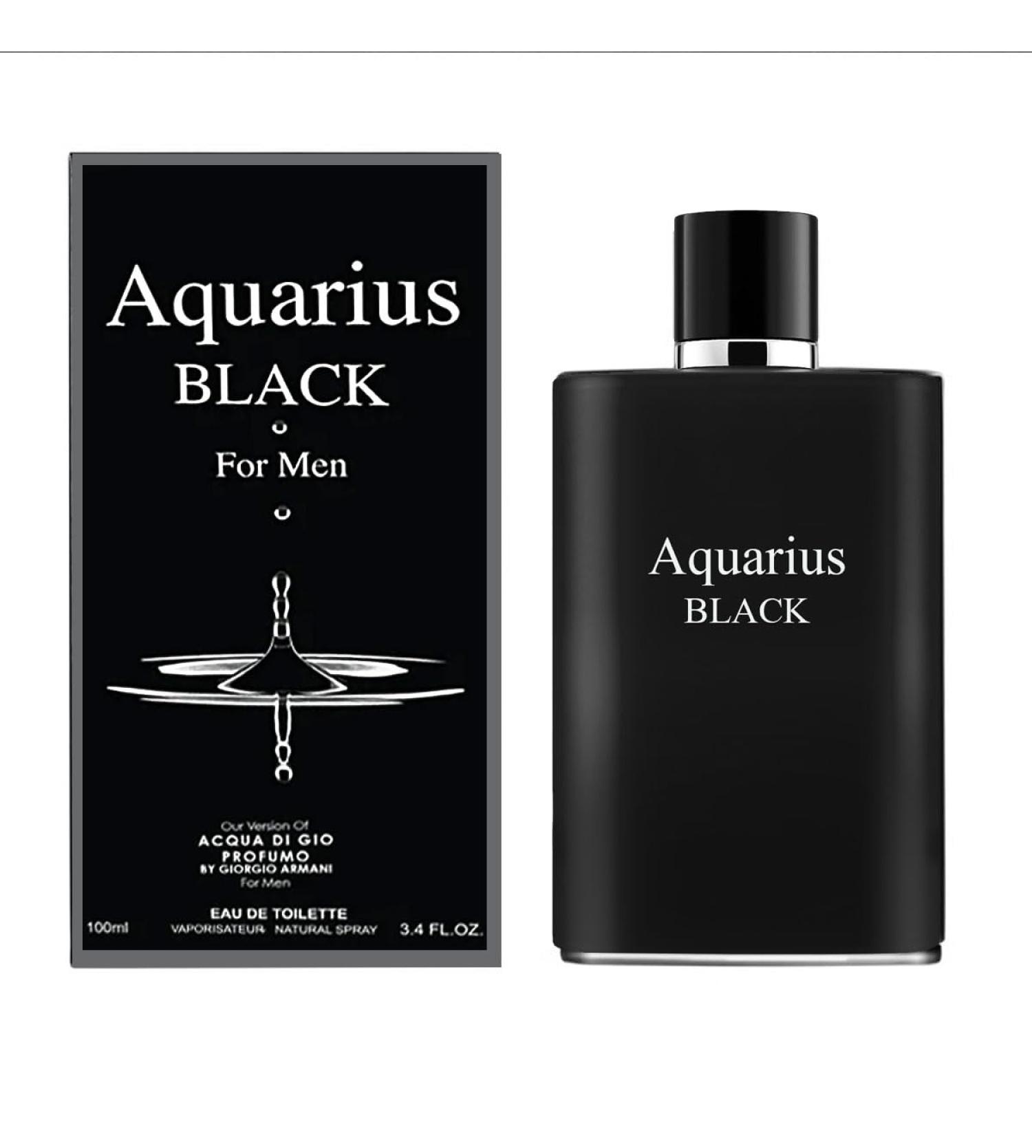 Aquarius Black for Men Eau de Toilette Natural Spray Men Cologne Masculine Scent 3.4 Fl Oz/100ML Aquarius Black 3.4 Fl Oz (Pack of 1) - Buy Online on GoSupps.com