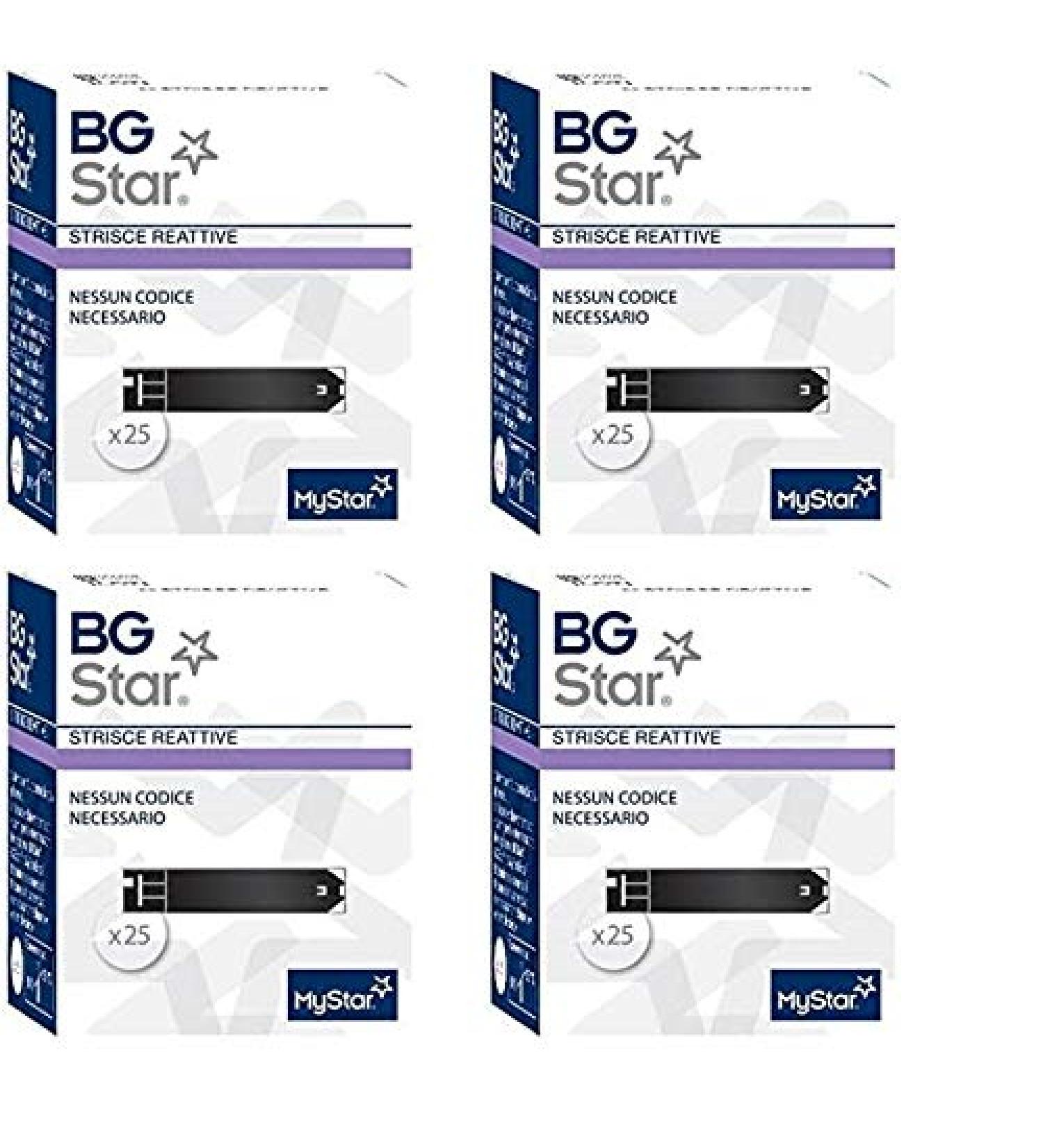 Bg Star Bgstar -100 Strips Reagent For Blood Sugar Control -Mystar