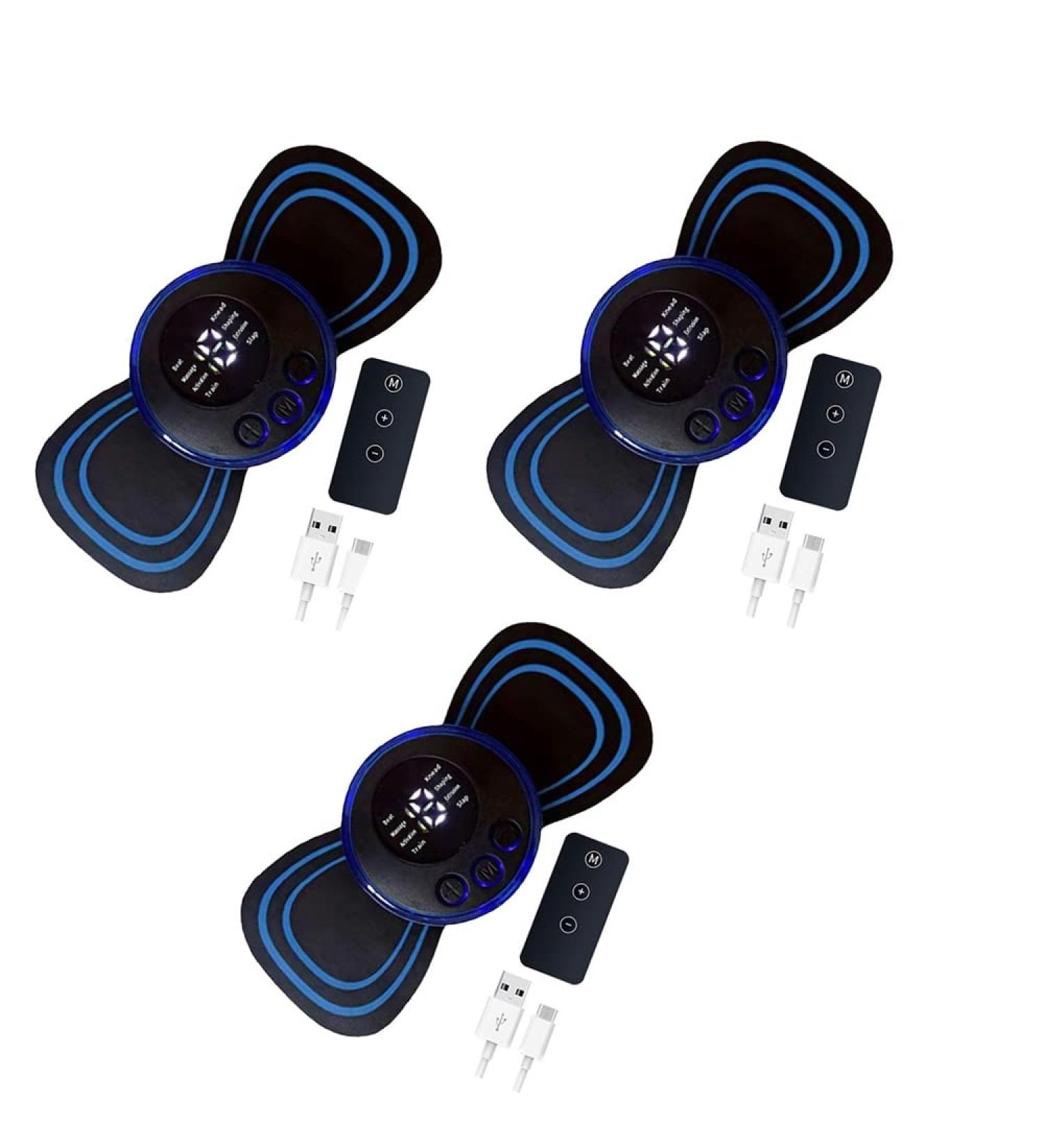 Portable Electrical Neck Massage Device - Mini Cervical Massager with Remote Control | Stimulate Back & Neck Wellness - Buy Online on GoSupps.com