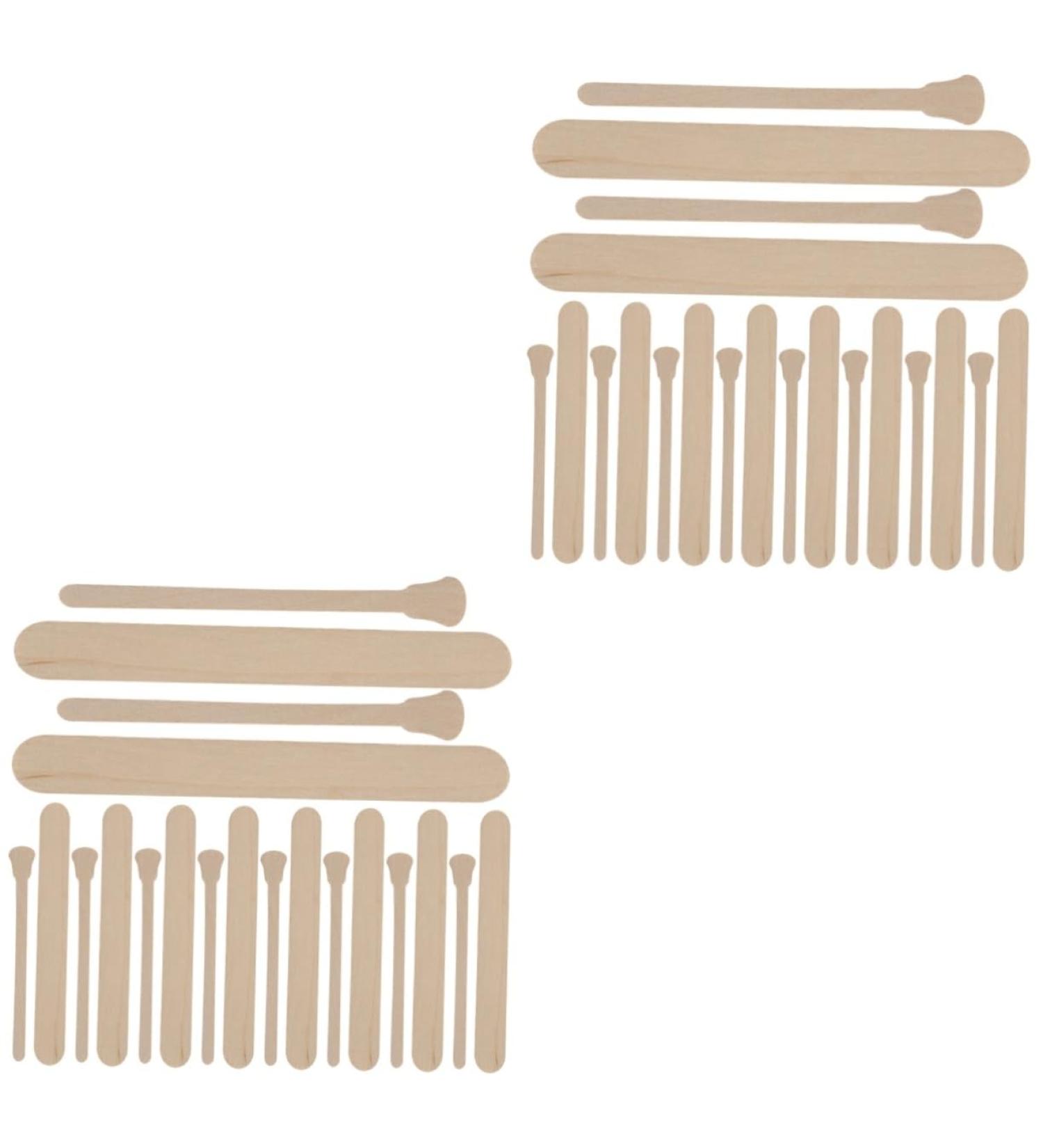 Beaupretty 200 STK Waxed Wooden Applicator Sticks - Professional Hair Removal Device for Nose & Body Waxing - Buy Online on GoSupps.com