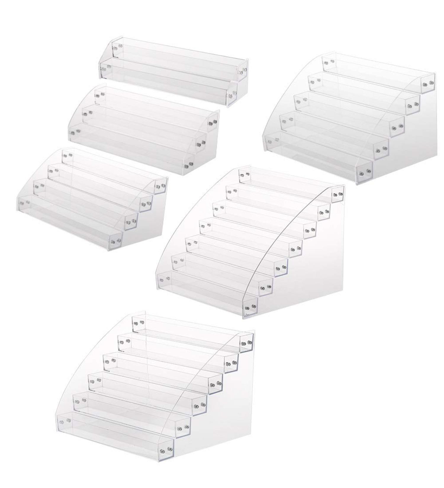 Nail Polish Organizer - Nail Polish Holder Acrylic Clear Makeup Stand Nail Polish Rack Durable 6 Styles (Design : Five Layers)
