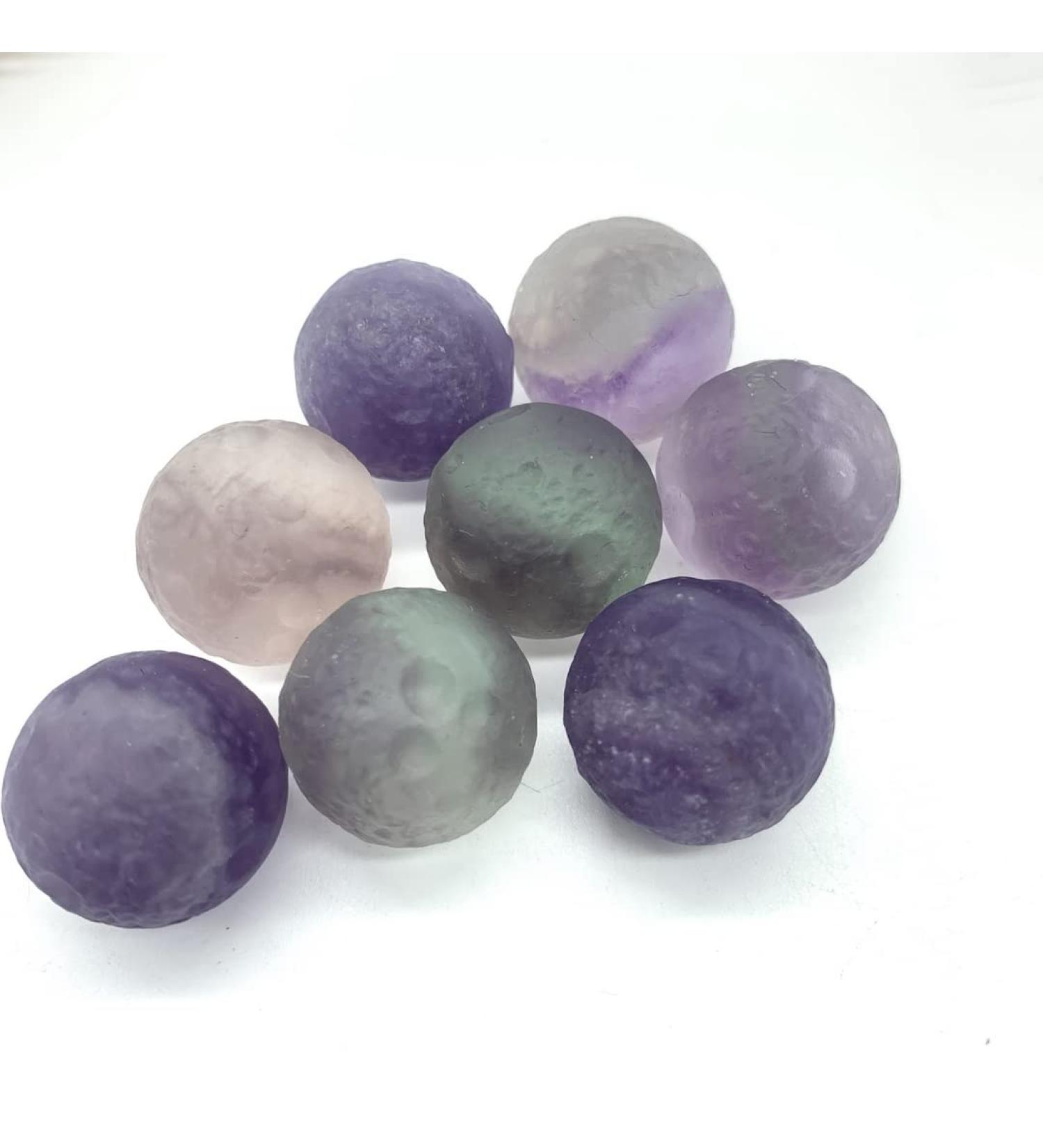 Natural Crystal Rough Gemstones for Decoration Natural Fluorite Purple Meteorites Sphere Ball Quartz Polished Rough Stones Specimen Home Decoration Natural Crystals Aura Crystal - Buy Online on GoSupps.com