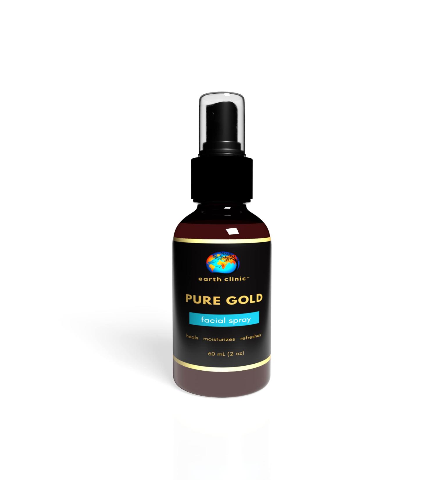 Buy Earth Clinic Colloidal Gold Facial Mist - 20 ppm Pure Gold Hydrating Spray 2 fl oz - International Shipping Available - Buy Online on GoSupps.com