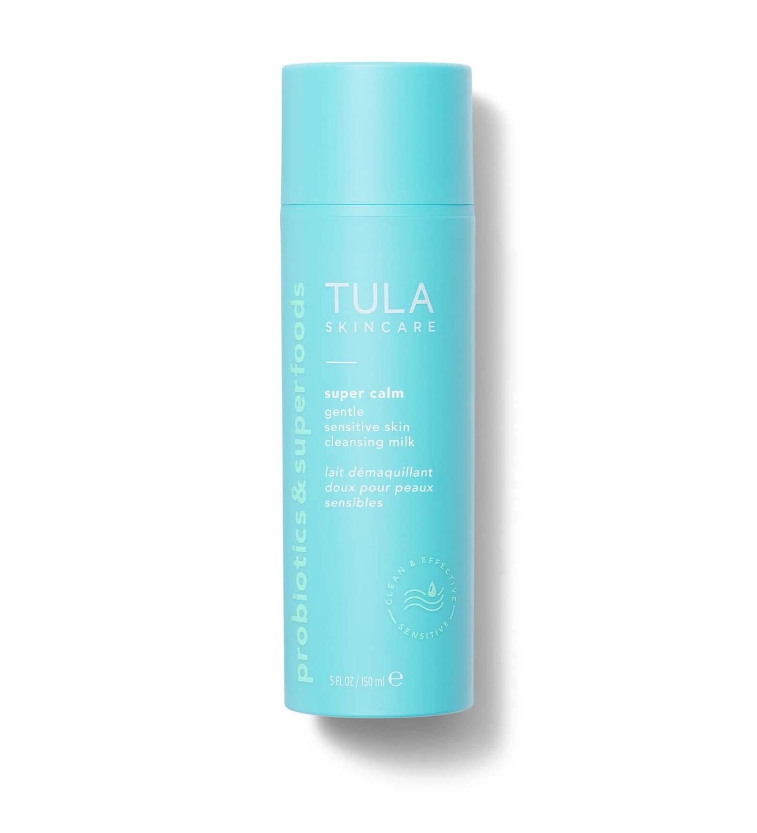 TULA Super Calm Gentle Milk Cleanser | Nourishing for Sensitive Skin with Colloidal Oatmeal, Cucumber & Ginger | 5 fl. oz - Buy Online on GoSupps.com