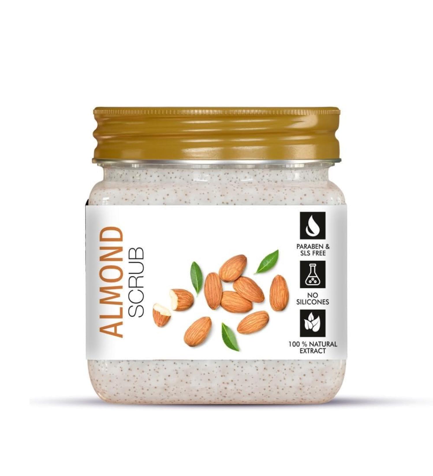Almond Scrub For Face & Body (380 Ml) | All Skin |Cleanser Scrub For Deep Exfoliation | Dead Skin Remover | Tan Removal | Blackhead Remover - Buy Online on GoSupps.com