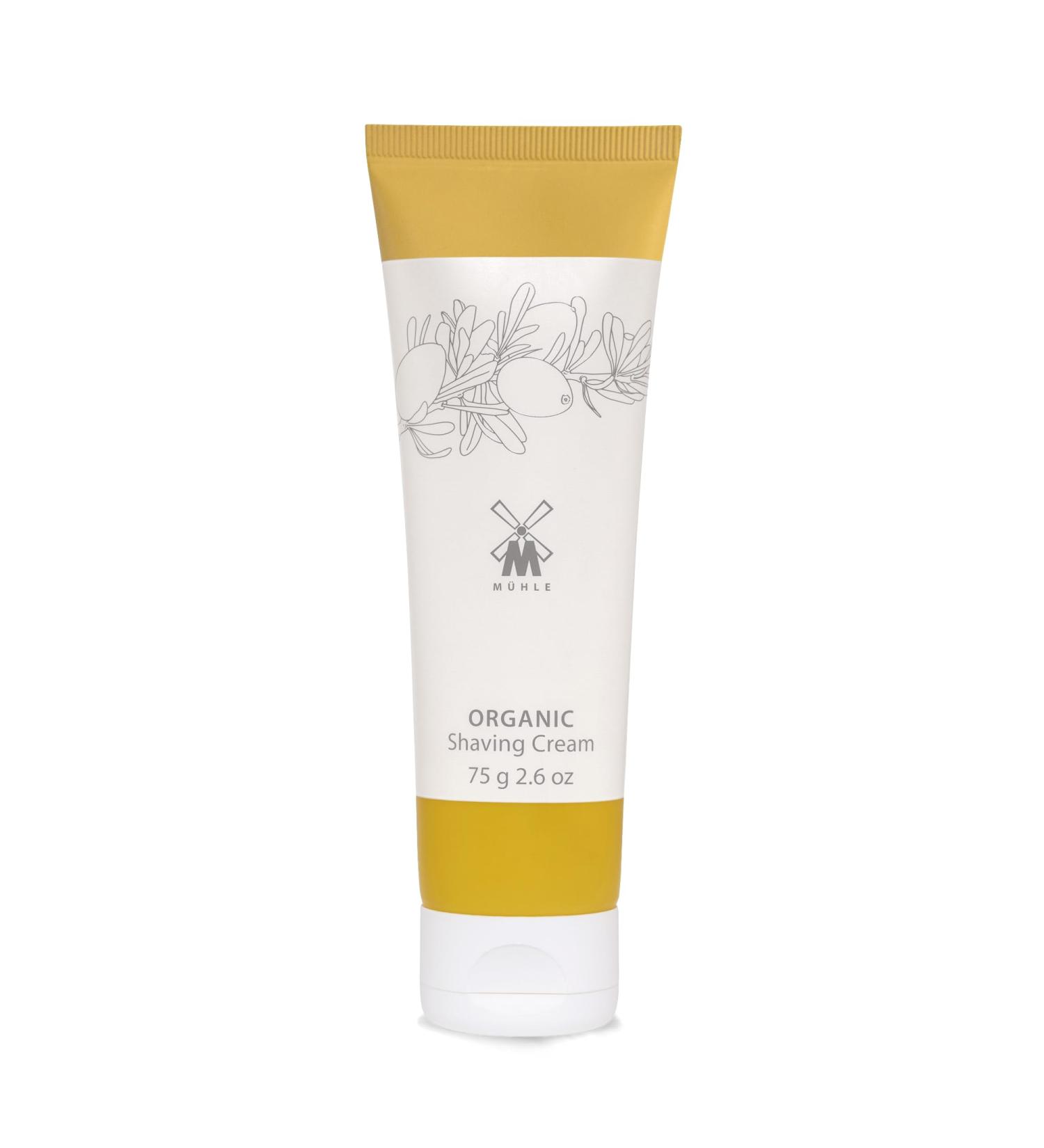 M HLE Organic Shaving Cream | Natural Argan Oil Formula | TSA Travel Size | BDIH Certified | 100% Vegan | 75mL - International Shipping Available - Buy Online on GoSupps.com