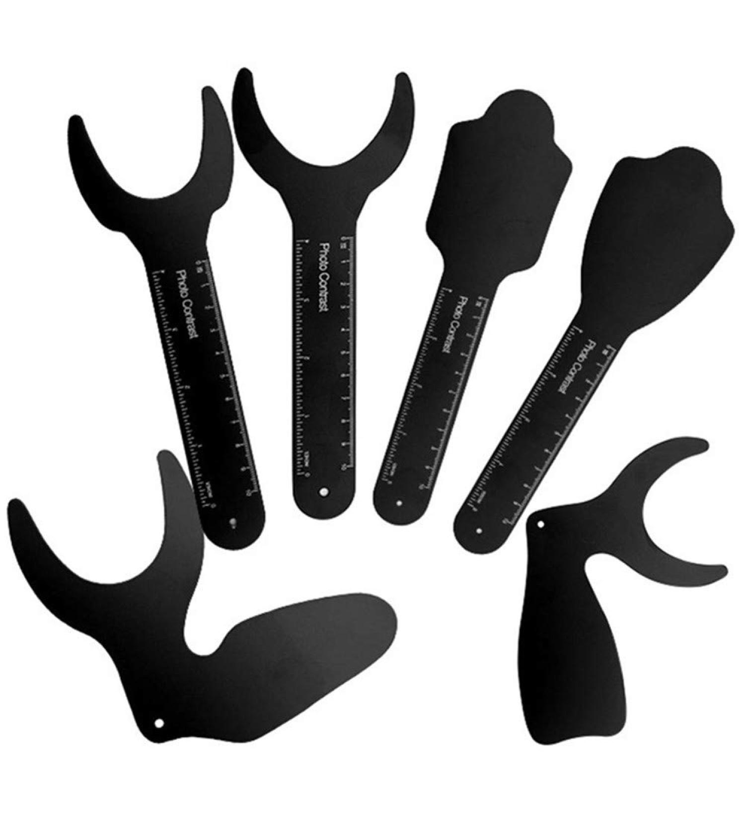 Dental Autoclavable Contrasters - 6Pcs/Set | Black Background Board Orthodontic Rubber Palette | Latex-Free Intraoral Photographic Tool - Buy Online on GoSupps.com