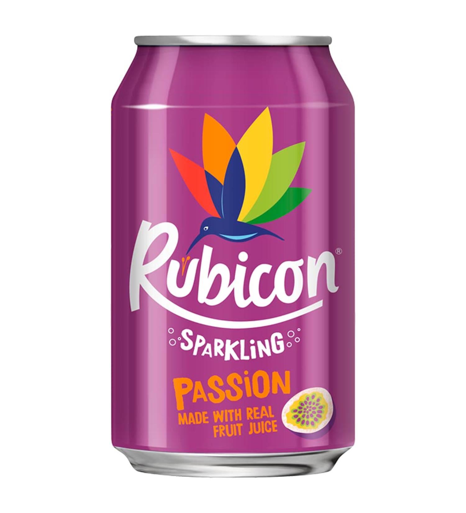 Rubicon Sparkling Passion Fizzy Drink 330ml Passion_Fruit Passion 330 ml (Pack of 1)