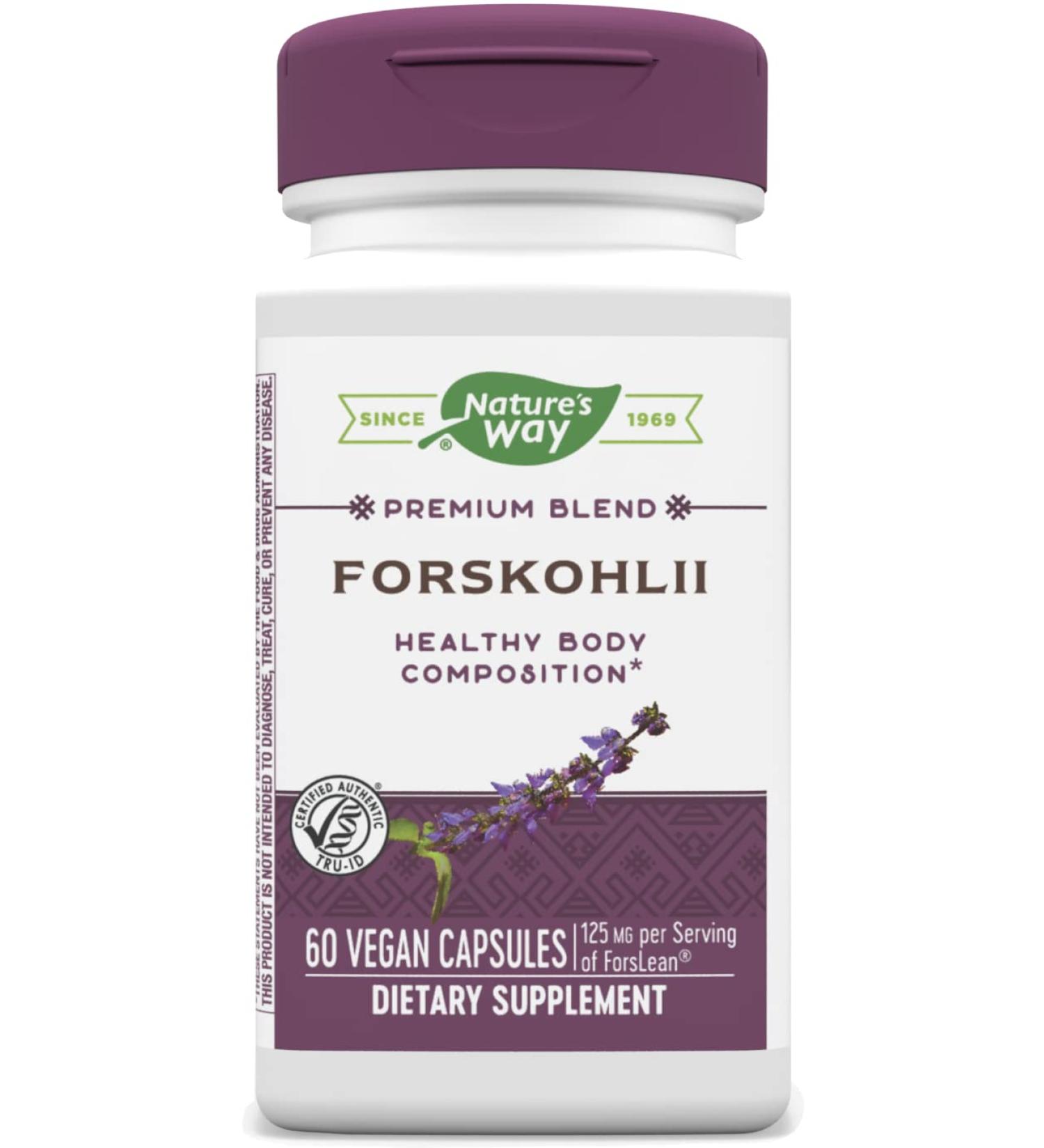 Nature's Way Forskohlii ForsLean 20% Forskolin - 125mg, 60 Count - Natural Weight Loss Supplement - Buy Online on GoSupps.com