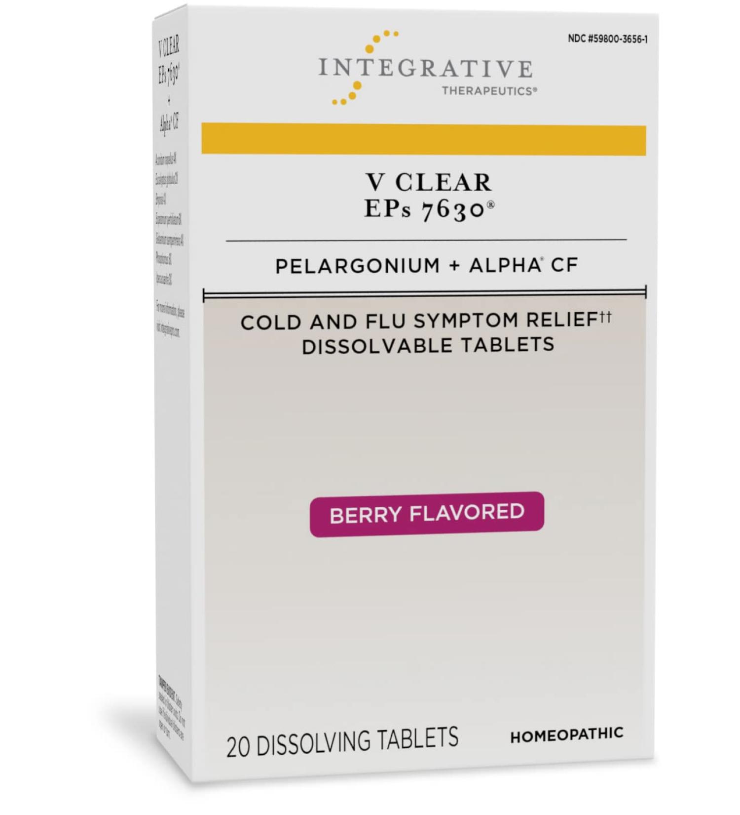 Integrative Therapeutics V Clear EPs 7630 Cold & Flu Formula - 20 Berry Chewables - Buy Online on GoSupps.com