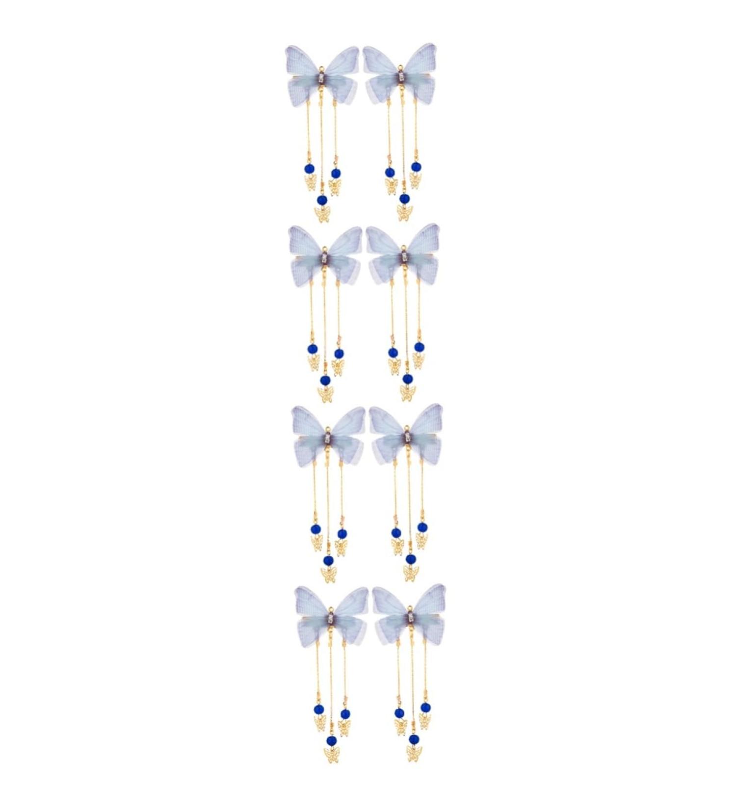 minkissy 4 Pairs Hanfu Butterfly Headdress Kids Barrettes for Hair Tassel Hair Clips Metal Side Hair Barrette Hair Barrettes Kid Hair Accessories Butterflies Clips Alloy Child Hairpin Fairy - Buy Online on GoSupps.com