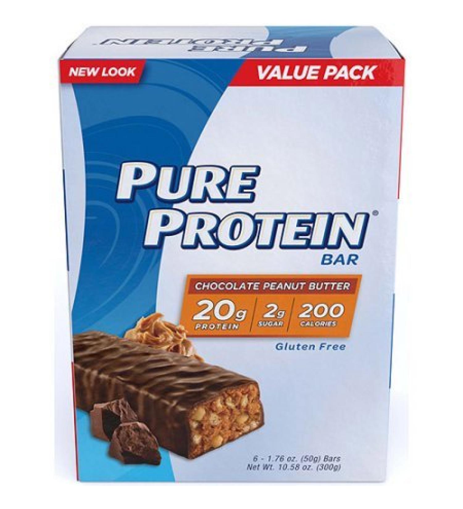 Pure Protein High Protein Bars Chocolate Peanut Butter 1.76 Ounce 6 Count (Pack of 4)