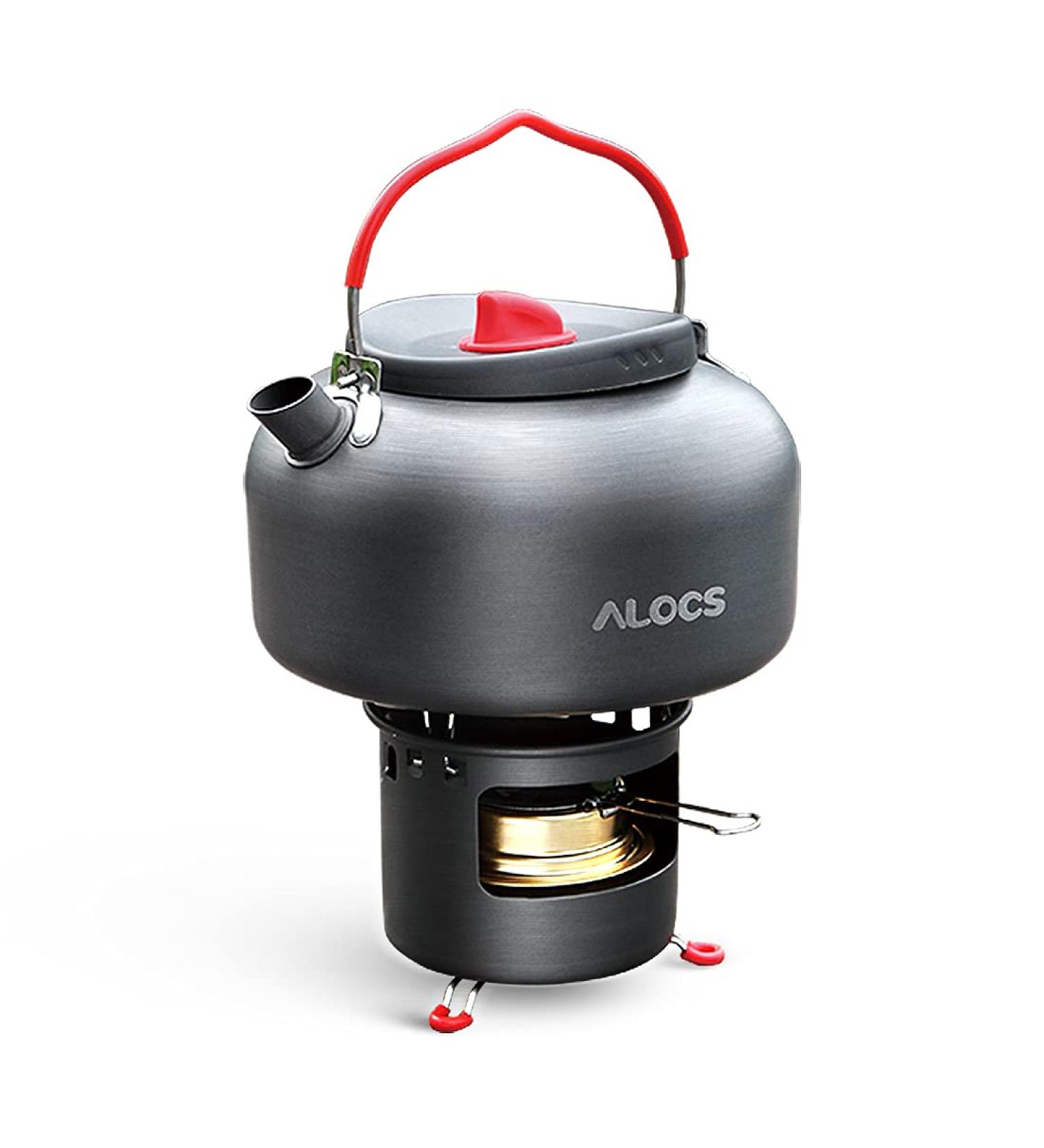 Alocs Camping Kettle - Premium Portable Tea & Coffee Pot for Outdoor Camping - Buy Online on GoSupps.com