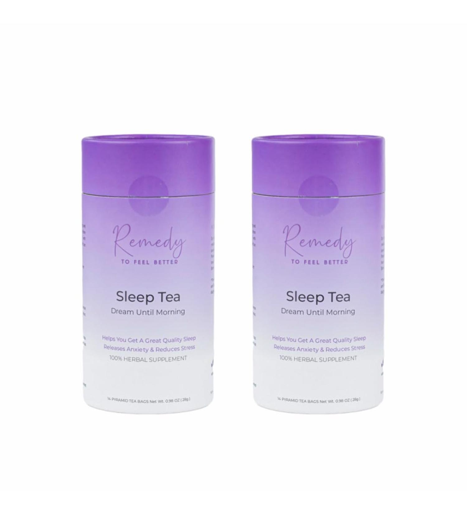 Remedy to Feel Better - 28 Day Sleep Tea Bag - Quality Sleep Deep Relaxation - Reduces Stress Anxiety & Insomnia - Natural Herbal Blend - Dream Peacefully Until Morning - Restful Night Solution - Buy Online on GoSupps.com