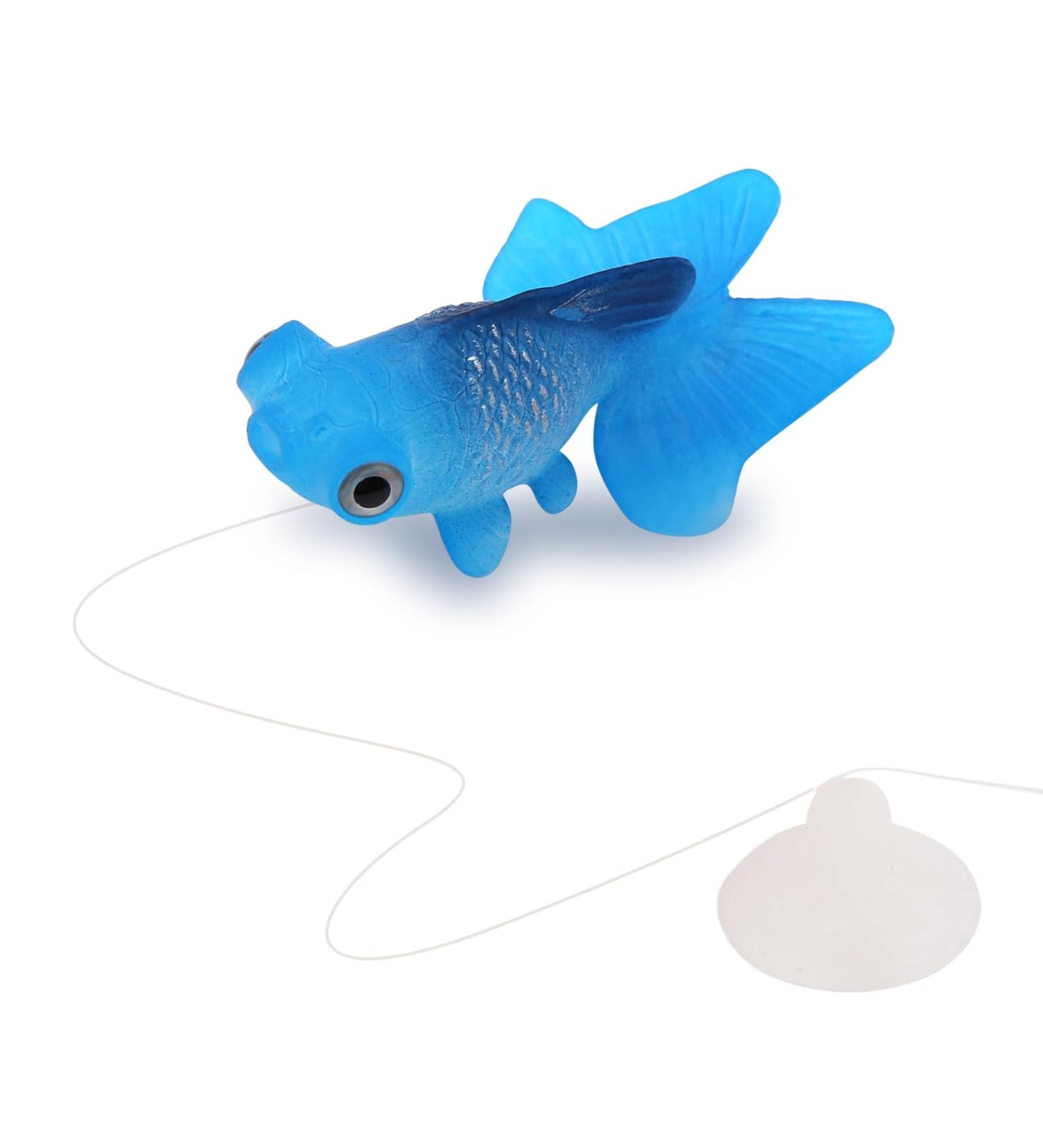 Buy Semme Plastic Floating Fish | Movable Aquarium Decoration | Blue Goldfish Pet Accessory - Buy Online on GoSupps.com
