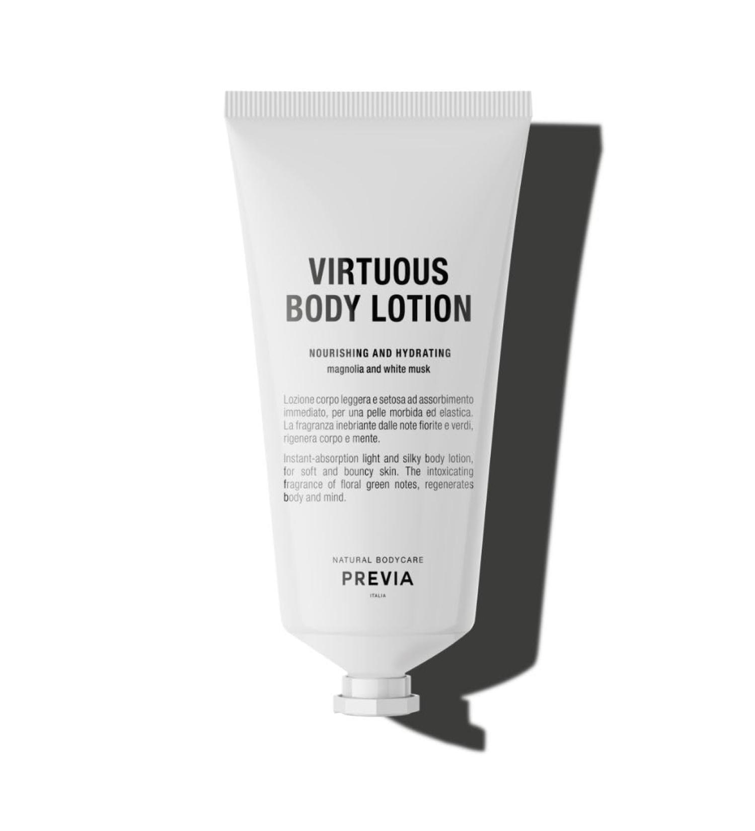 PREVIA Virtuous Body Lotion Nourishing & Hydrating Intensive Moisturizing Body Lotion with Natural Ingredients Non-Greasy Perfect for Dry & Sensitive Skin (3.38 fl oz) - Buy Online on GoSupps.com