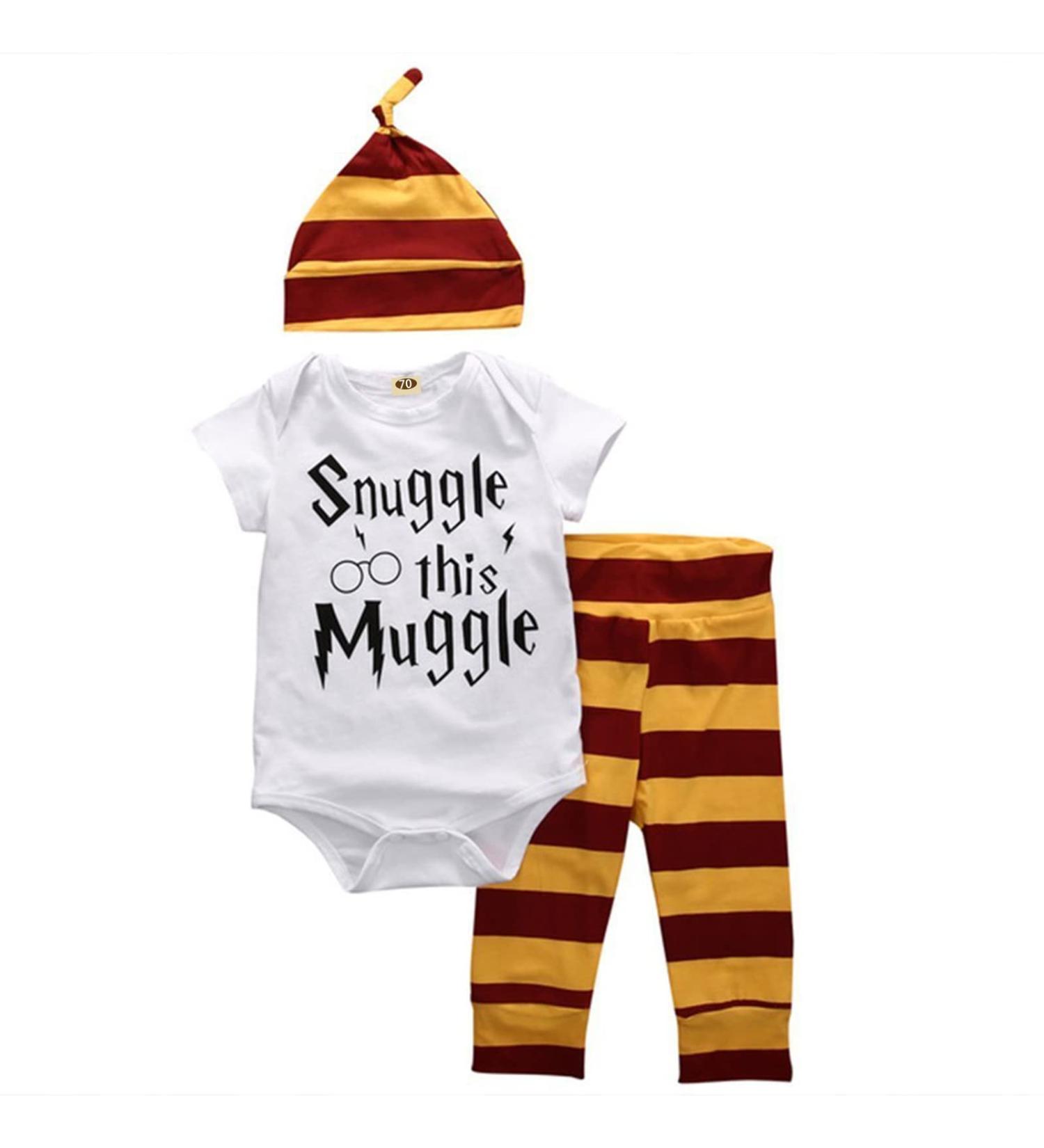 Baby Snuggle This Muggle Bodysuit Outfit Set with Hat | 0-6 Months - Buy Online on GoSupps.com