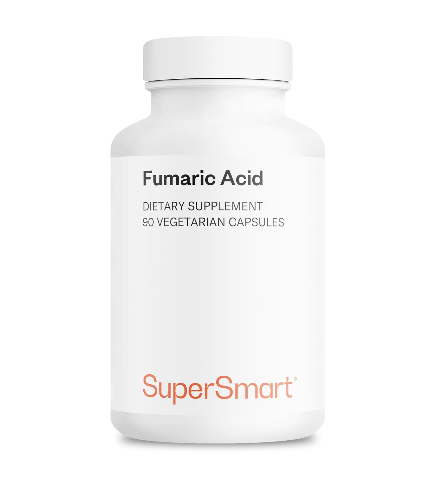 Supersmart - Fumaric Acid 500mg per Day (Maximum Strength) - Natural Supplement | Non-GMO & Gluten Free - 90 Vegetarian Capsules - Buy Online on GoSupps.com