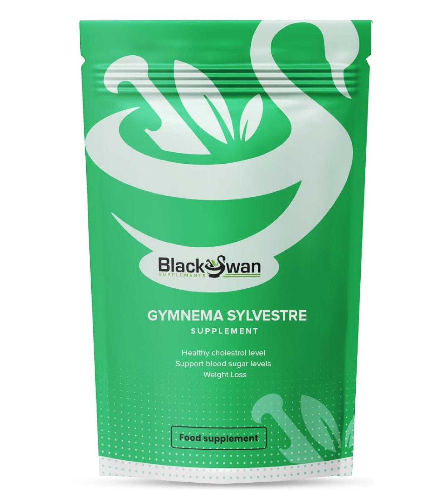 Black Swan Gymnema sylvestre 750 mg Veg Capsules Supplement - Supports Weight Loss and Healthy Insulin Levels - 120 Capsules - Buy Online on GoSupps.com