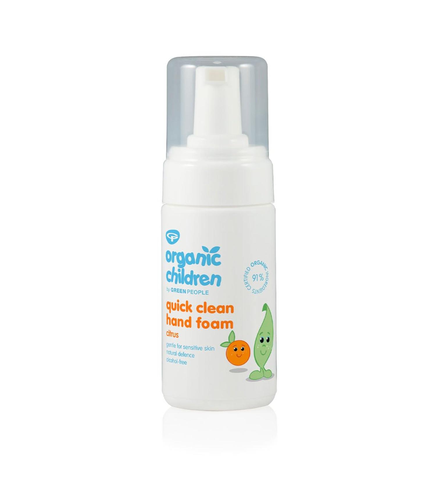 Green People Organic Children Quick Clean Hand Foam 100ml - Gentle Natural Hand Cleanser for Kids, Toddlers & Babies | SLS & Paraben Free | Vegan & Cruelty Free - Buy Online on GoSupps.com
