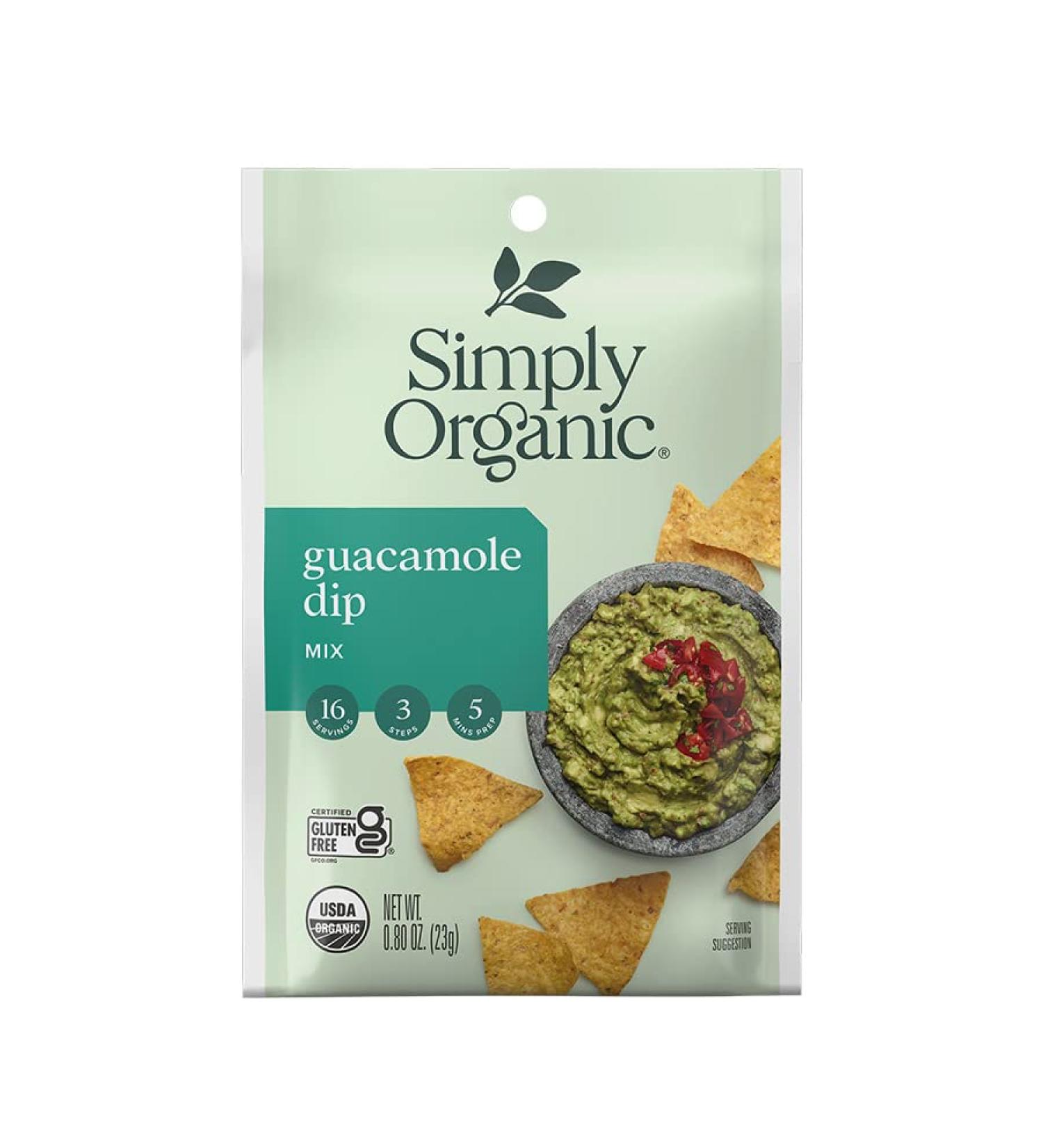 Simply Organic Guacamole Dip, Certified Organic, Gluten-Free | 0.8 oz 1