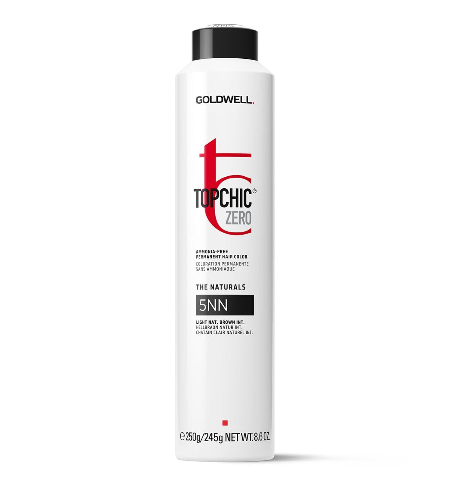 GOLDWELL Topchic Zero 5NN Light Natural Brown Intense Can 250ml - Buy Online on GoSupps.com