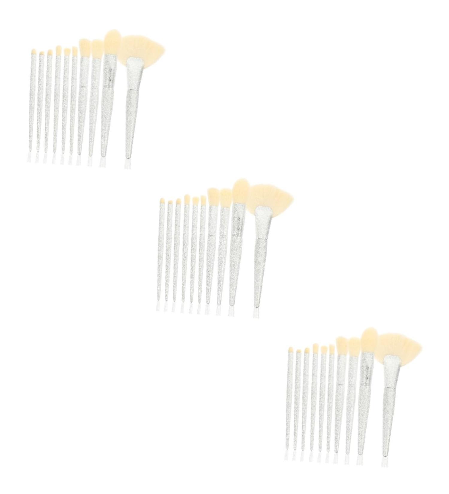 3 Sets Makeup Women's Suits Foundation Mix Make Up Brush Makeup Tool Cosmetic Brush Main Cosmetics Loose Powder Eyeshadow Brush Miss Set Plastic White - Buy Online on GoSupps.com