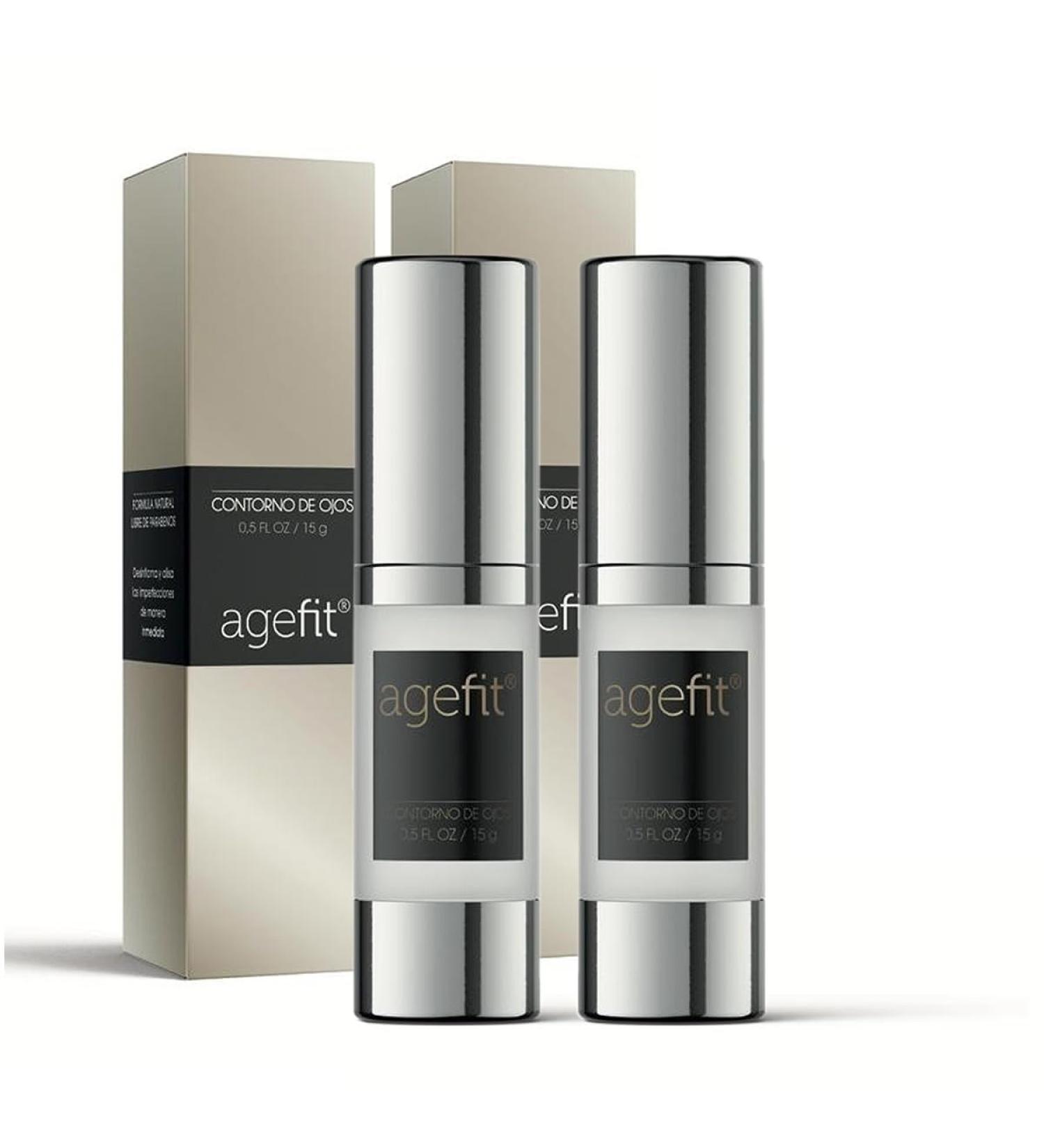 AGEFIT Anti-Aging Serum & Eye Cream Set - Reduce Wrinkles Firm Skin & Moisturize - 2x15ml - Unisex Facial Care - Buy Online on GoSupps.com