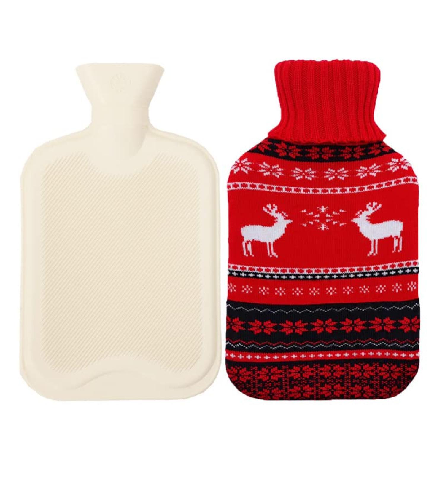 MYAMIA 500ml Hot Water Bottle with Cover - Rubber Hot Water Bag for Pain Relief | International Shipping Available - Buy Online on GoSupps.com