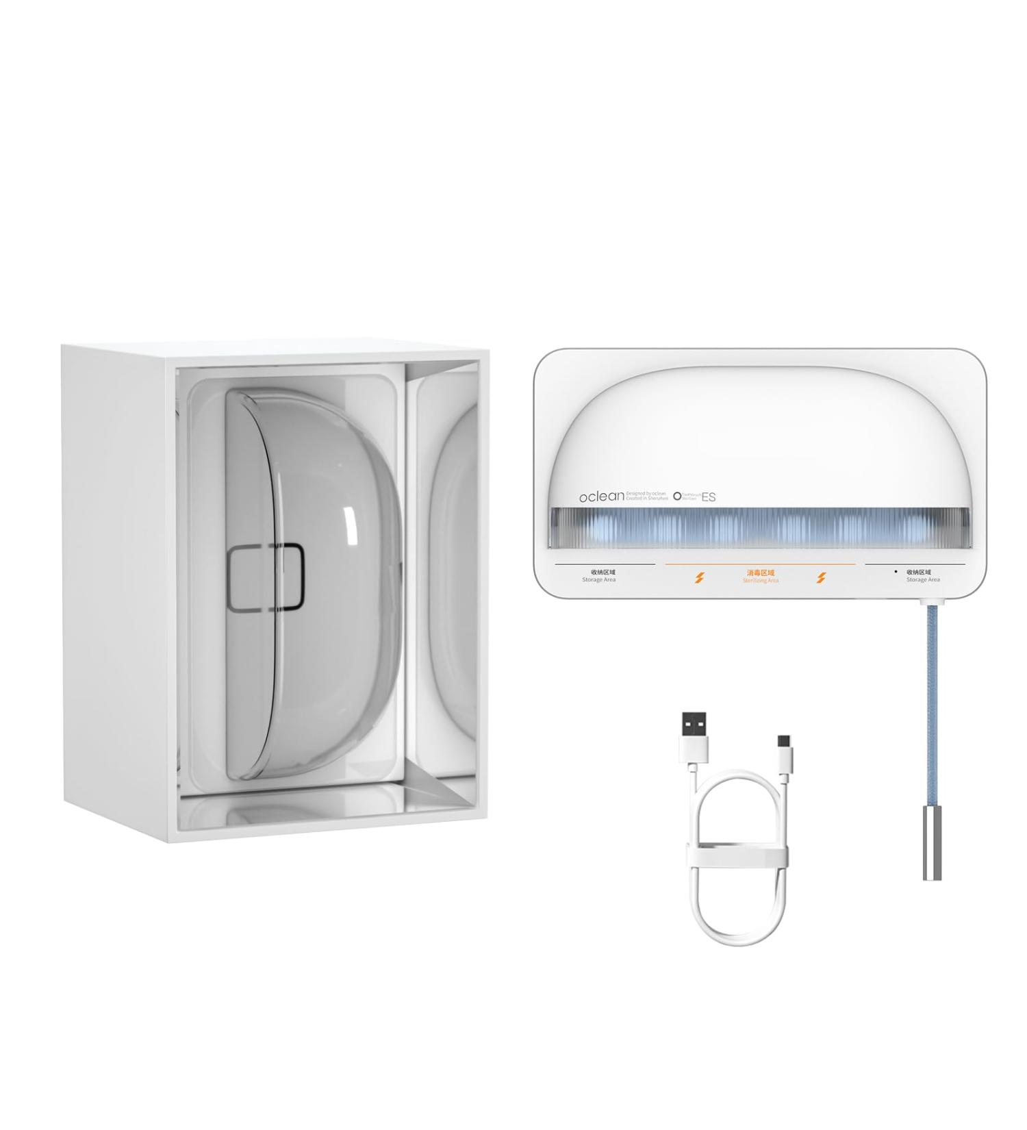 Oclean S1 UVC Toothbrush Sterilizer - 99.9% High Sterilization Rate - Auto-Sterilizing - White - Buy Online on GoSupps.com